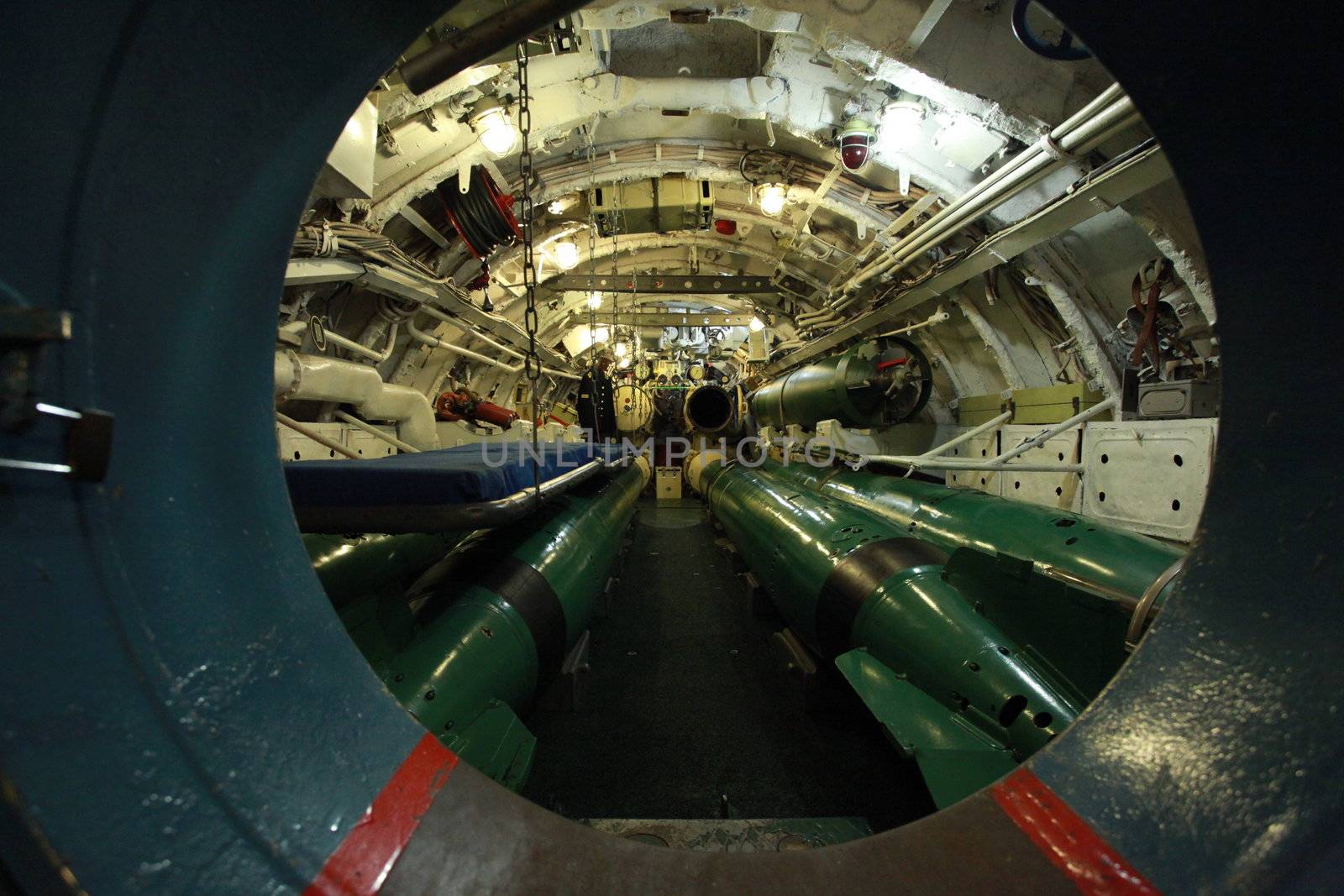 torpedo compartment on board the Russian submarine