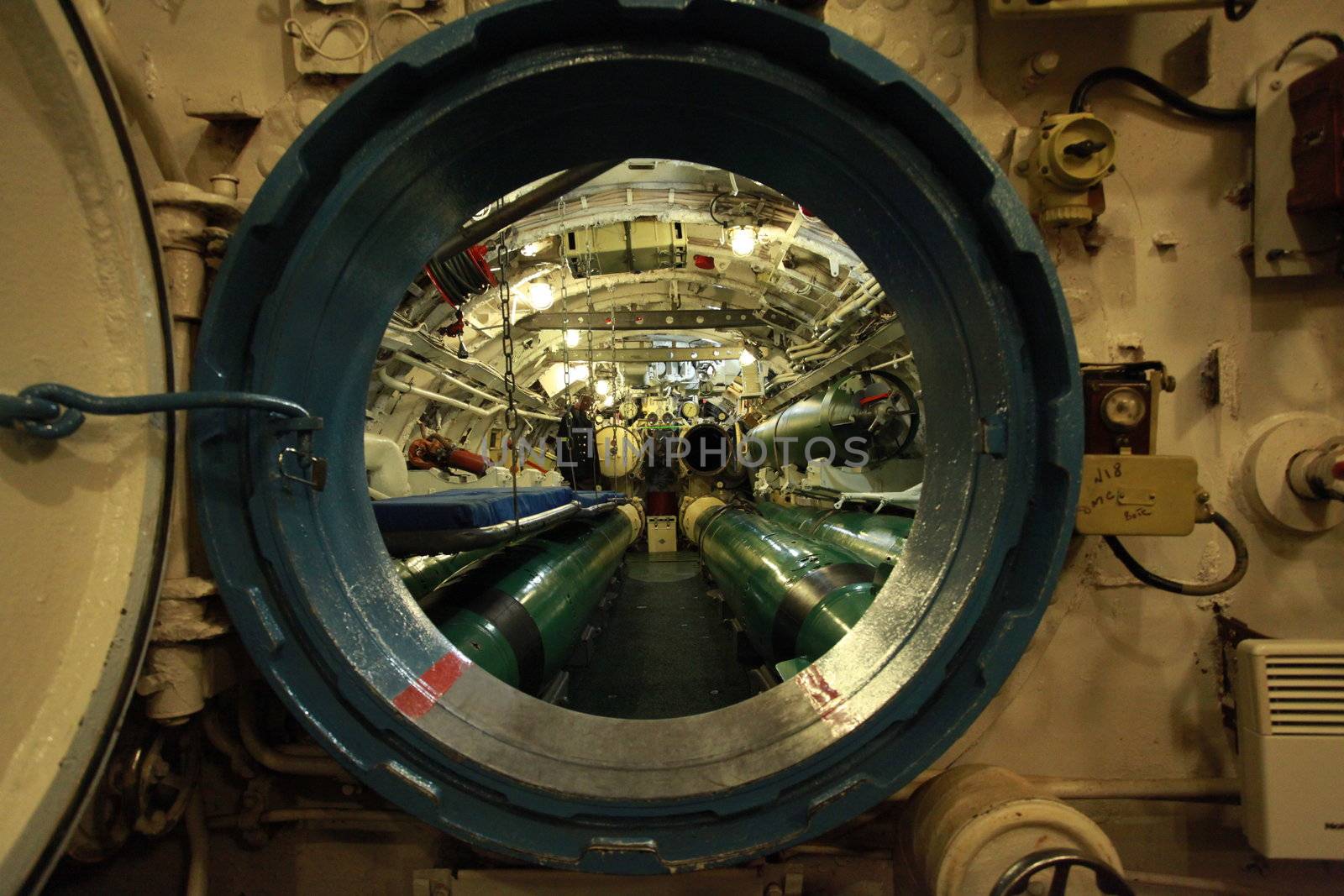 torpedo compartment on board the Russian submarine