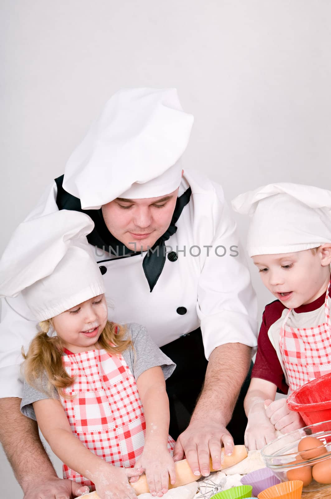 chef with children by uriy2007