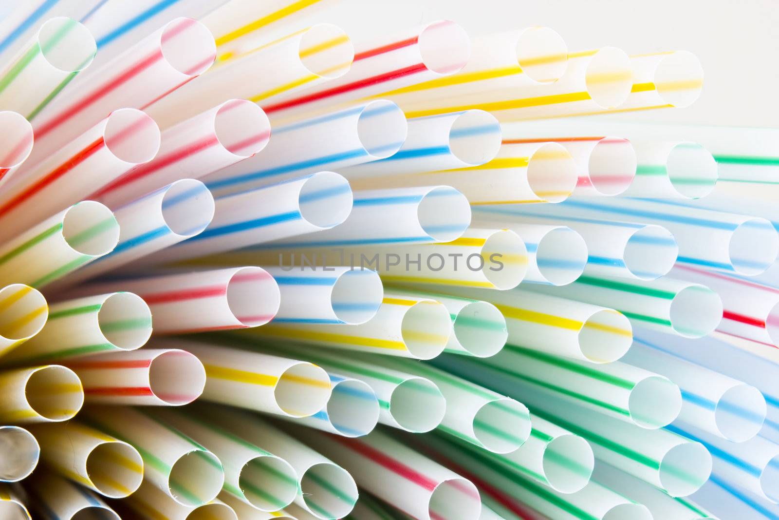 Colorful drinking straws background