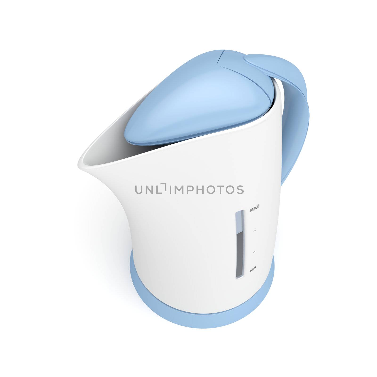 Electric kettle on white background