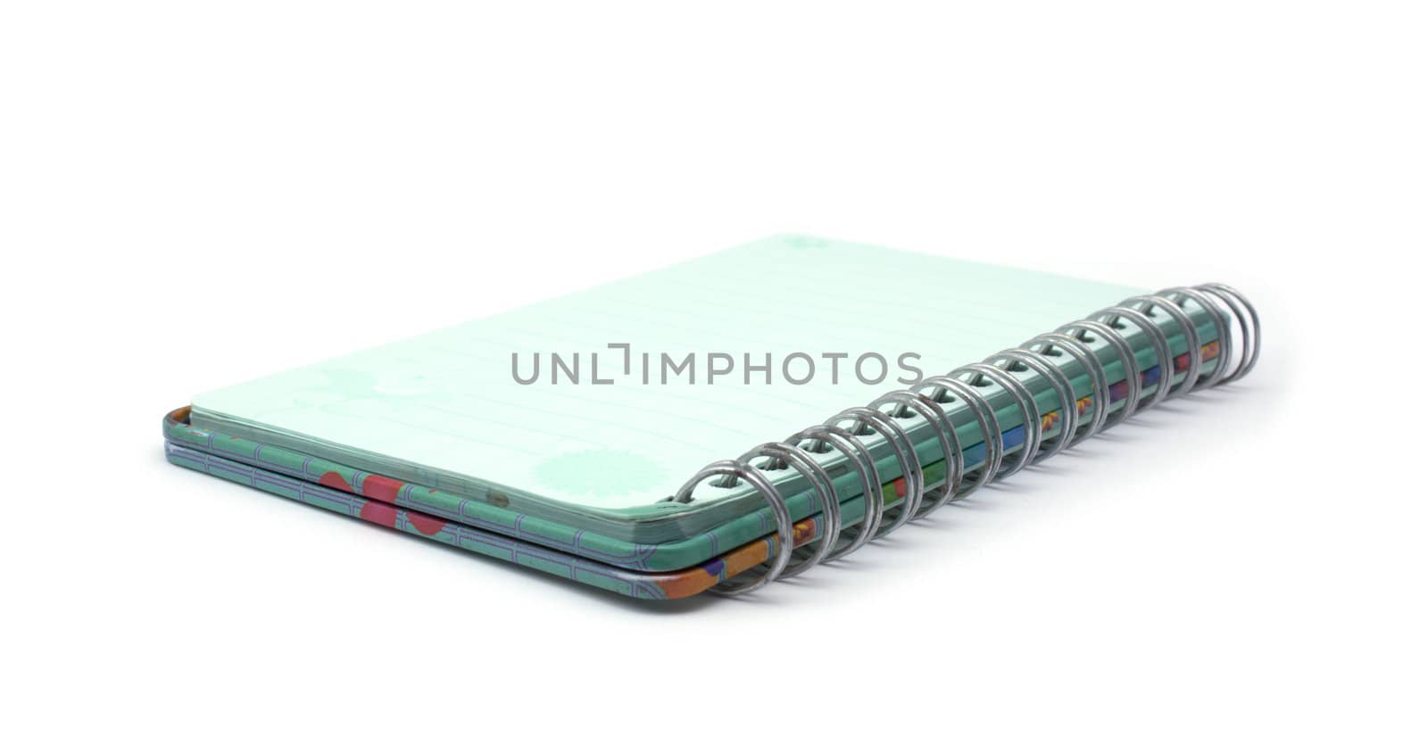 isolated notebook on white