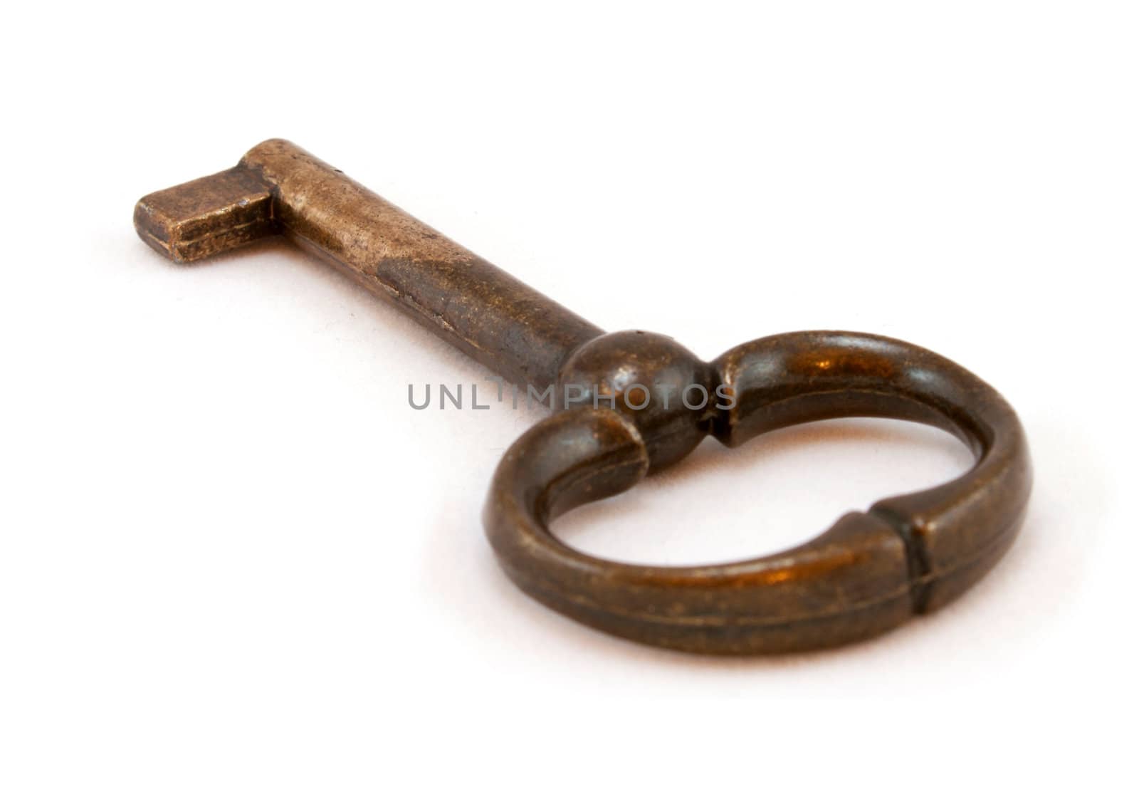 old key isolated on a white background