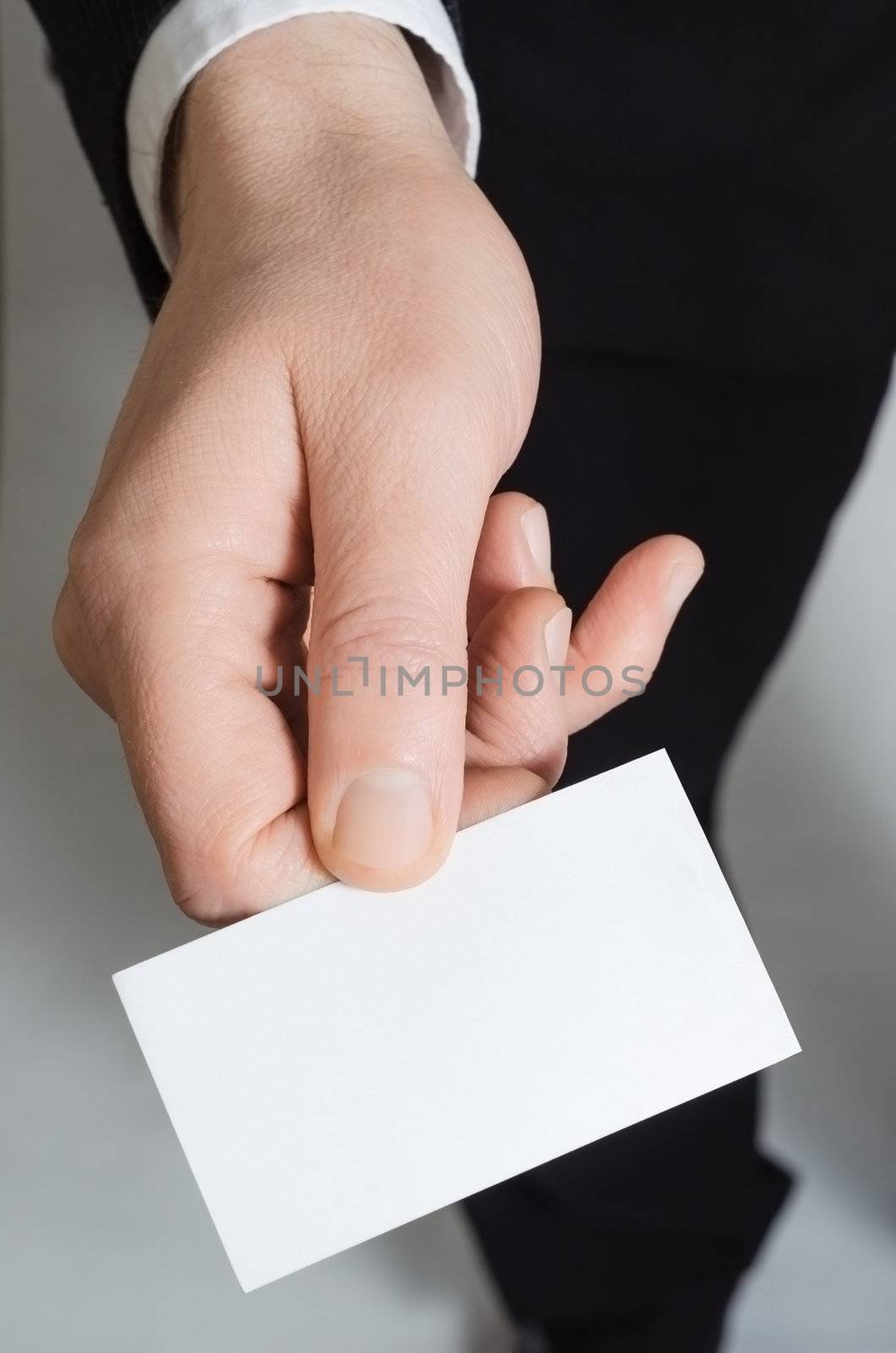 Hand Holding Business Card by frannyanne