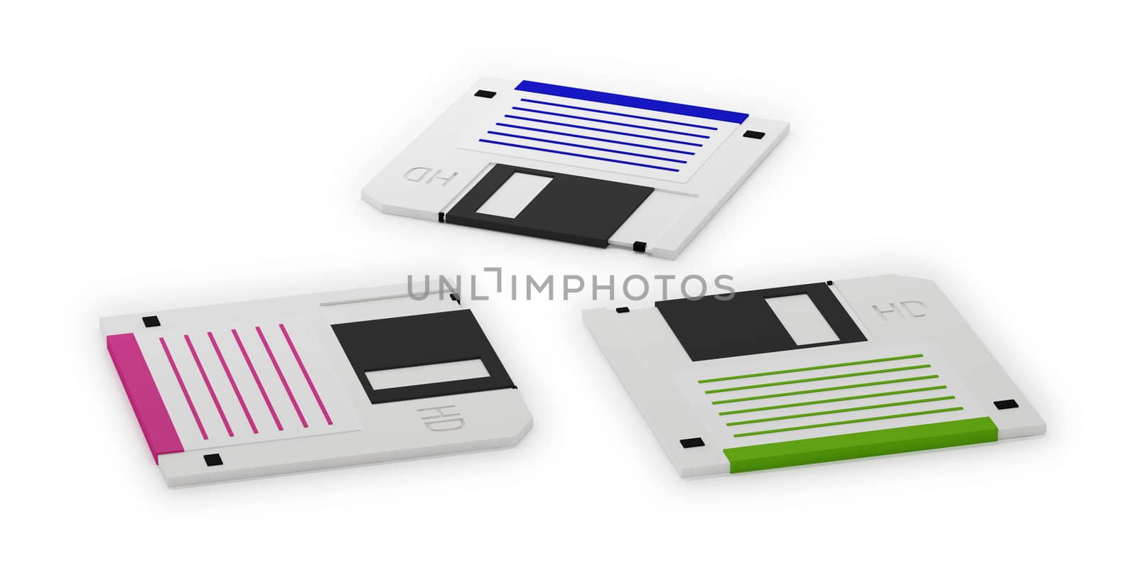 Floppy Diskette. This image contains clipping path for easy background removing.