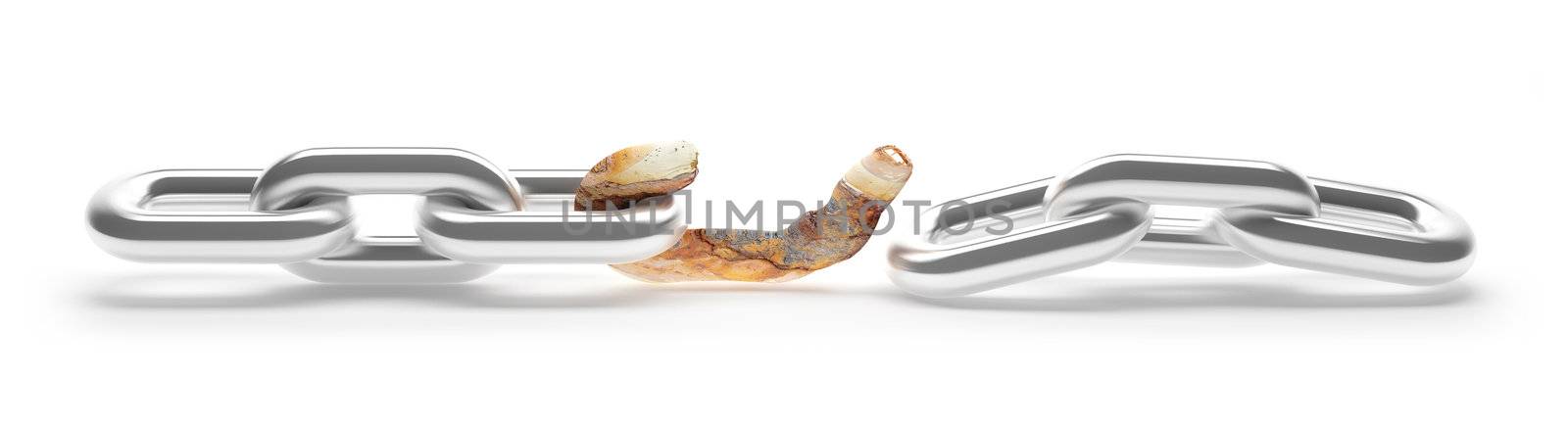 Chain. This image contains clipping path for easy background removing.