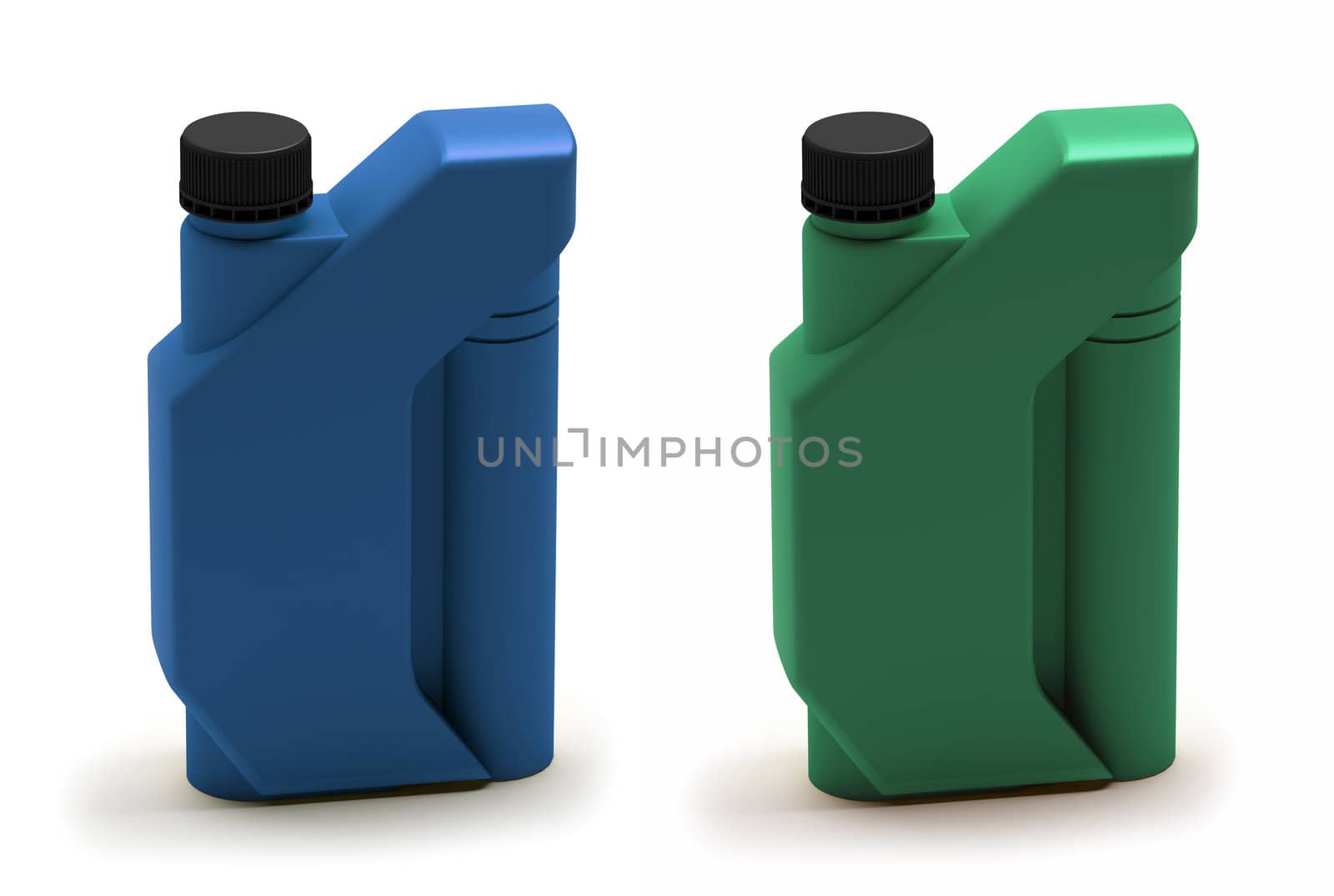 Motor Oil Bottle, Canister. Motor oil bottle blue and green plastic