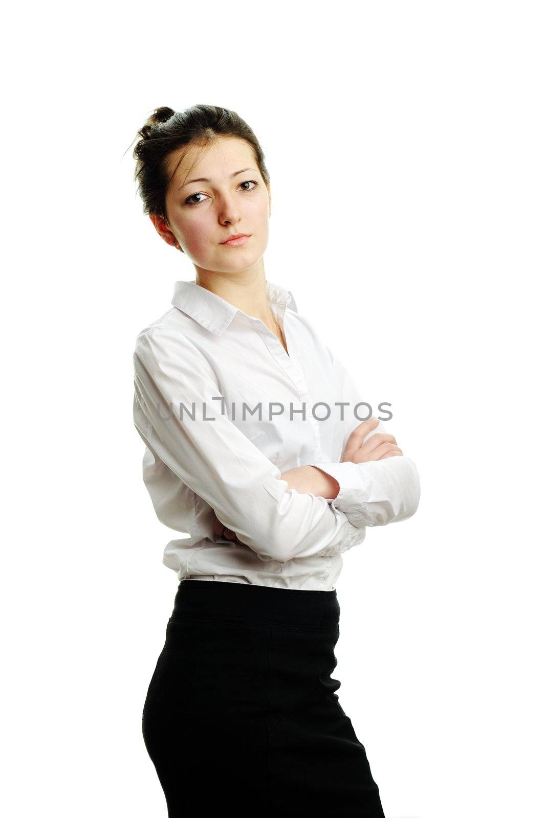 A portrait of a young beautiful business woman 