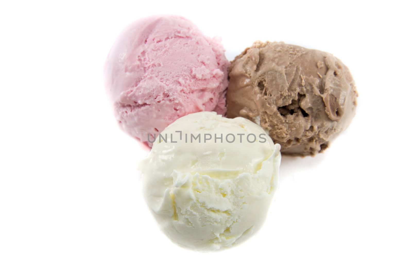 Picture of a a cold vanilla icecream ball