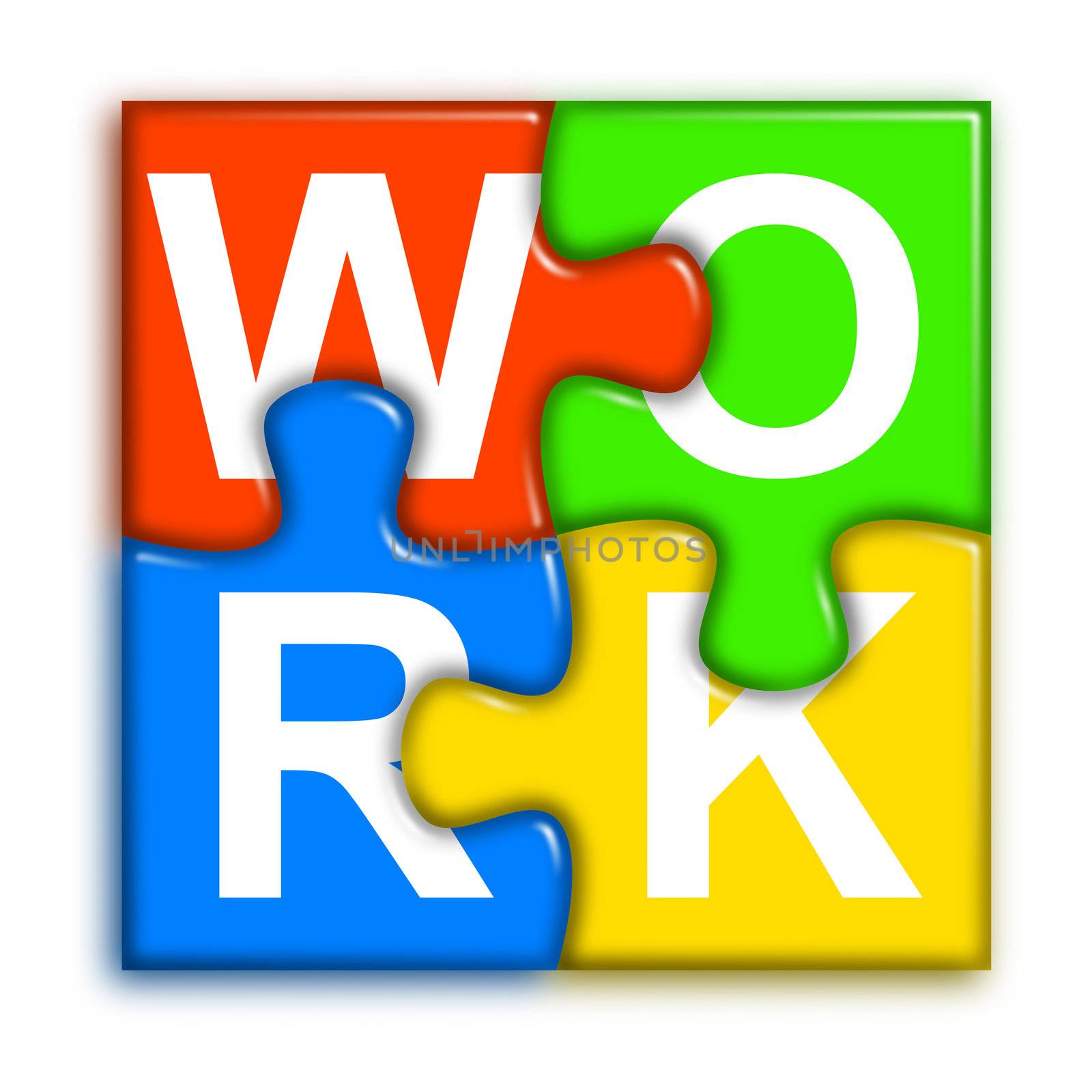 Combined multi-color puzzle - work concept 2 by make