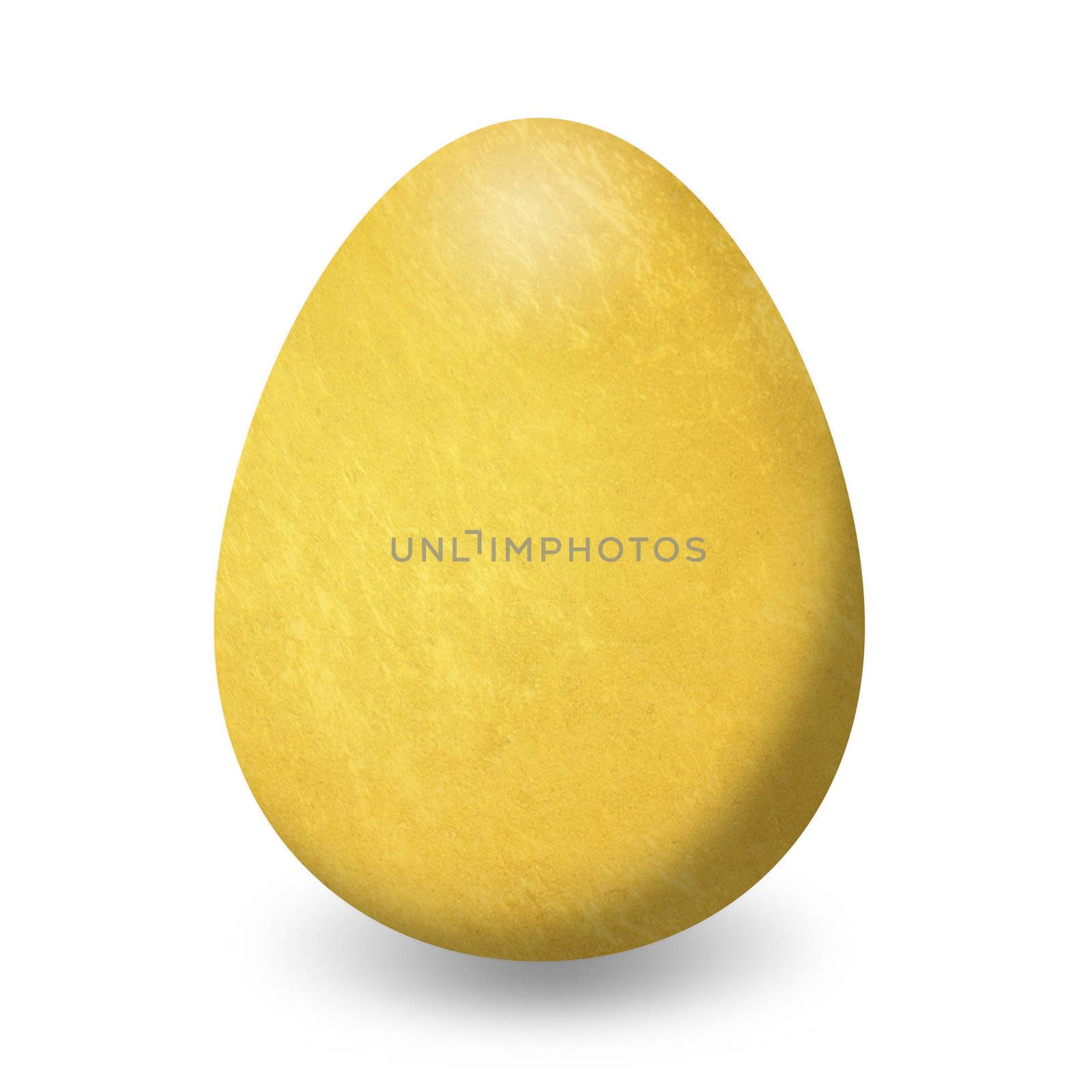 gold  easter eggs on white background