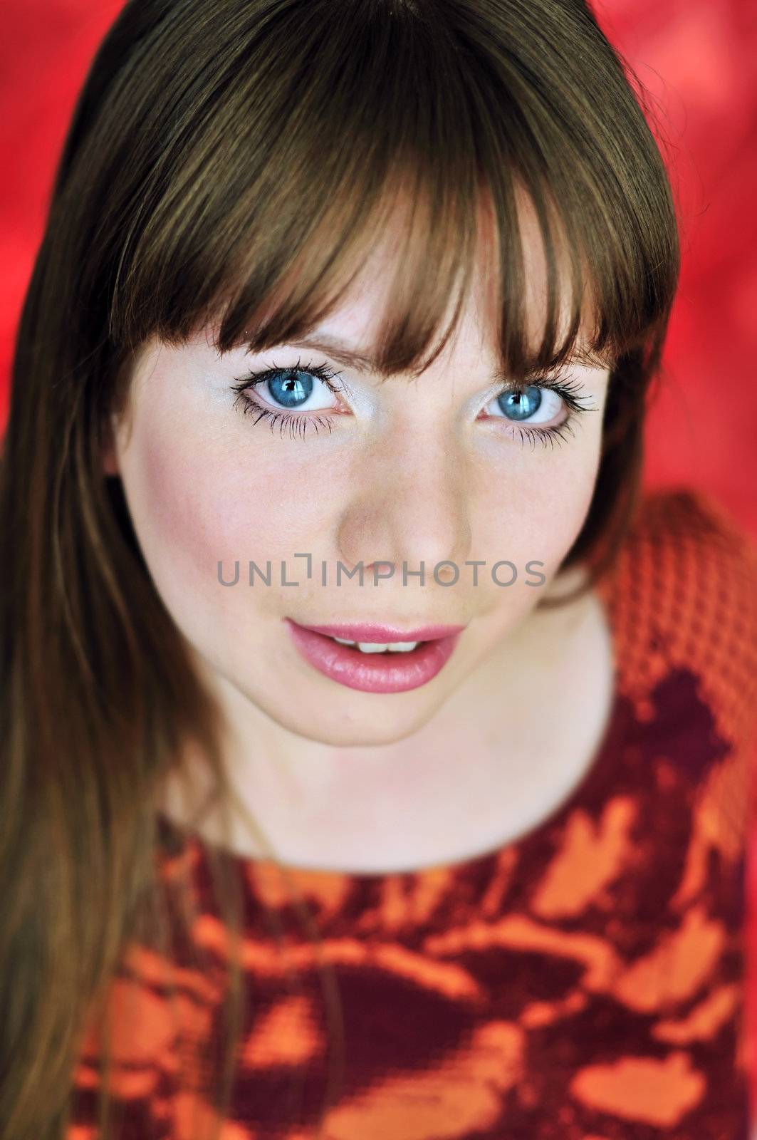portrait of young woman  in soft selective focus