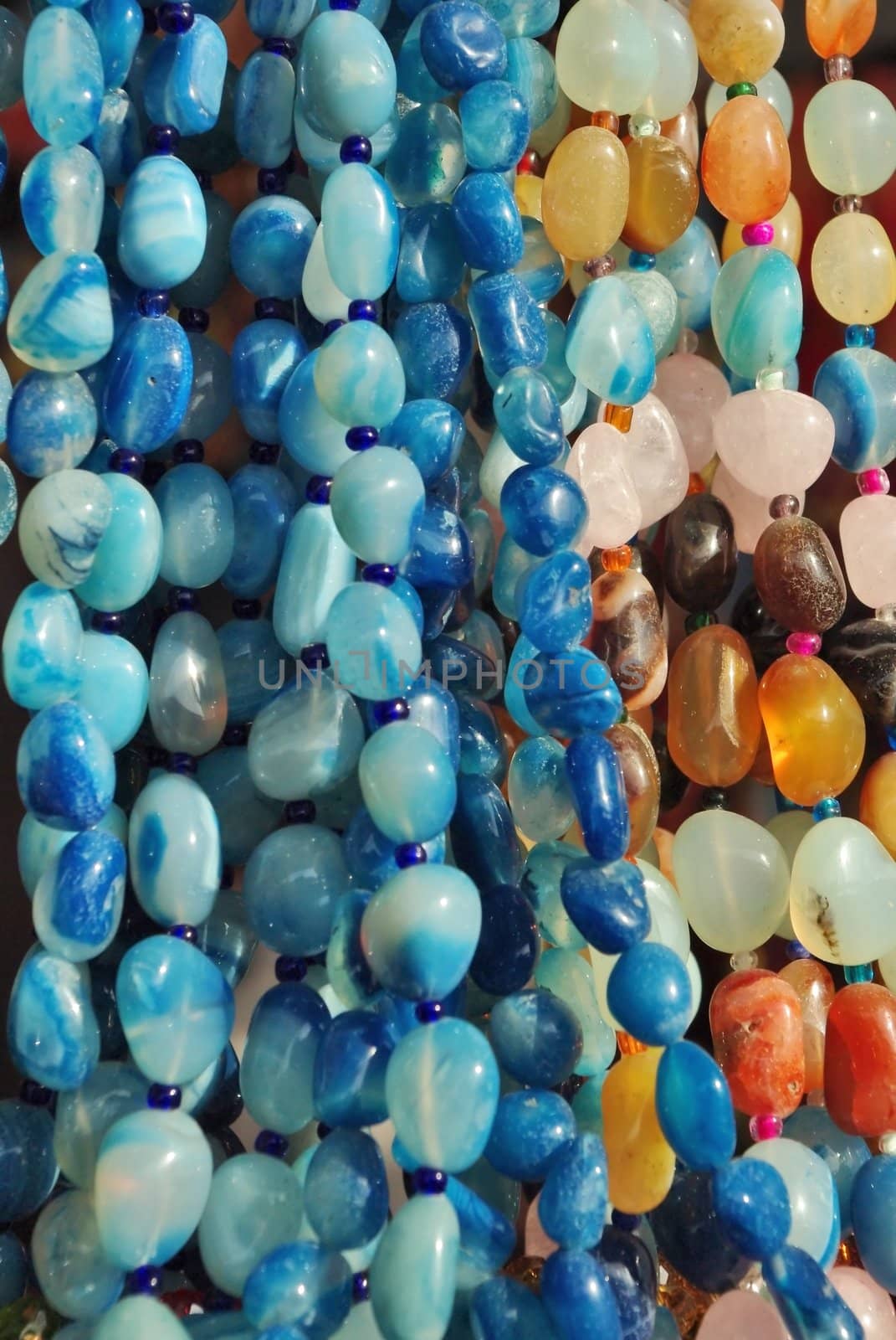 Lot of colored beads from different minerals by Vitamin