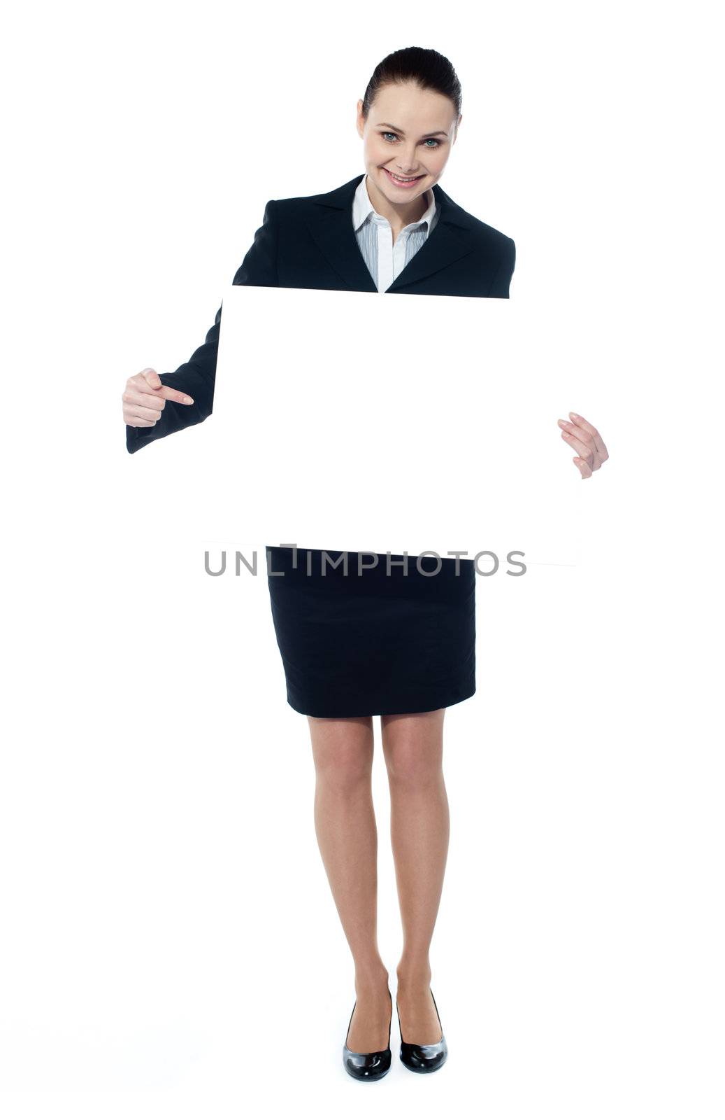 Female representative of a company by stockyimages