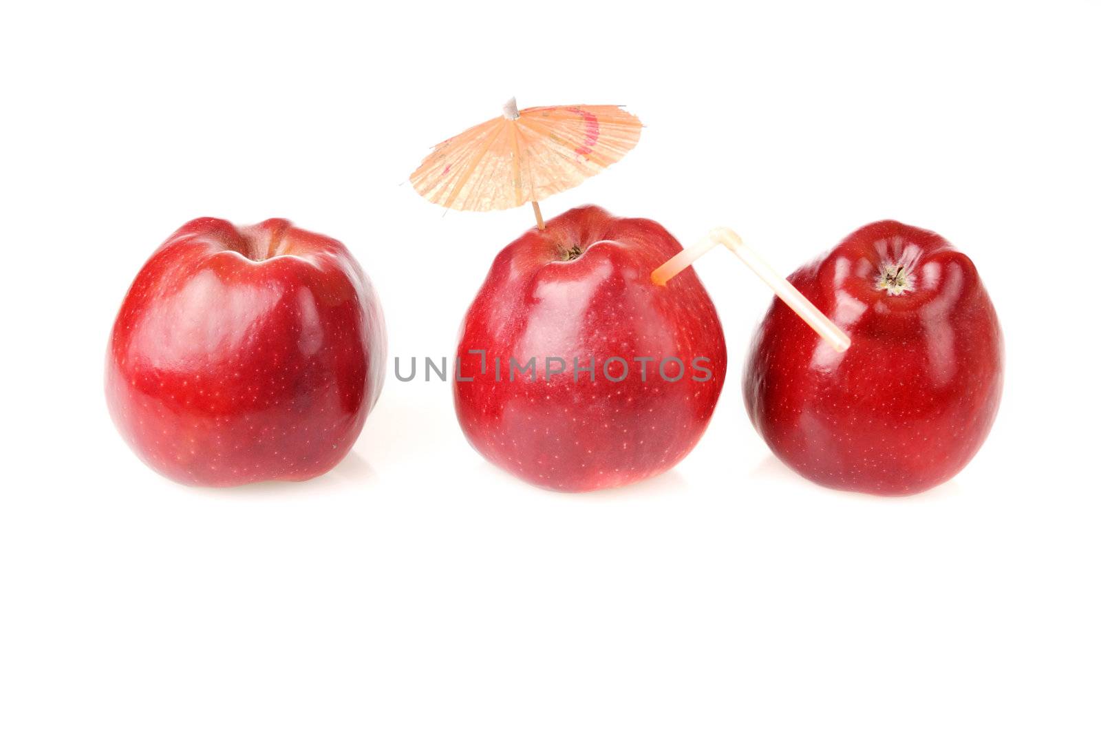 Tree red apples for fresh juice by iryna_rasko