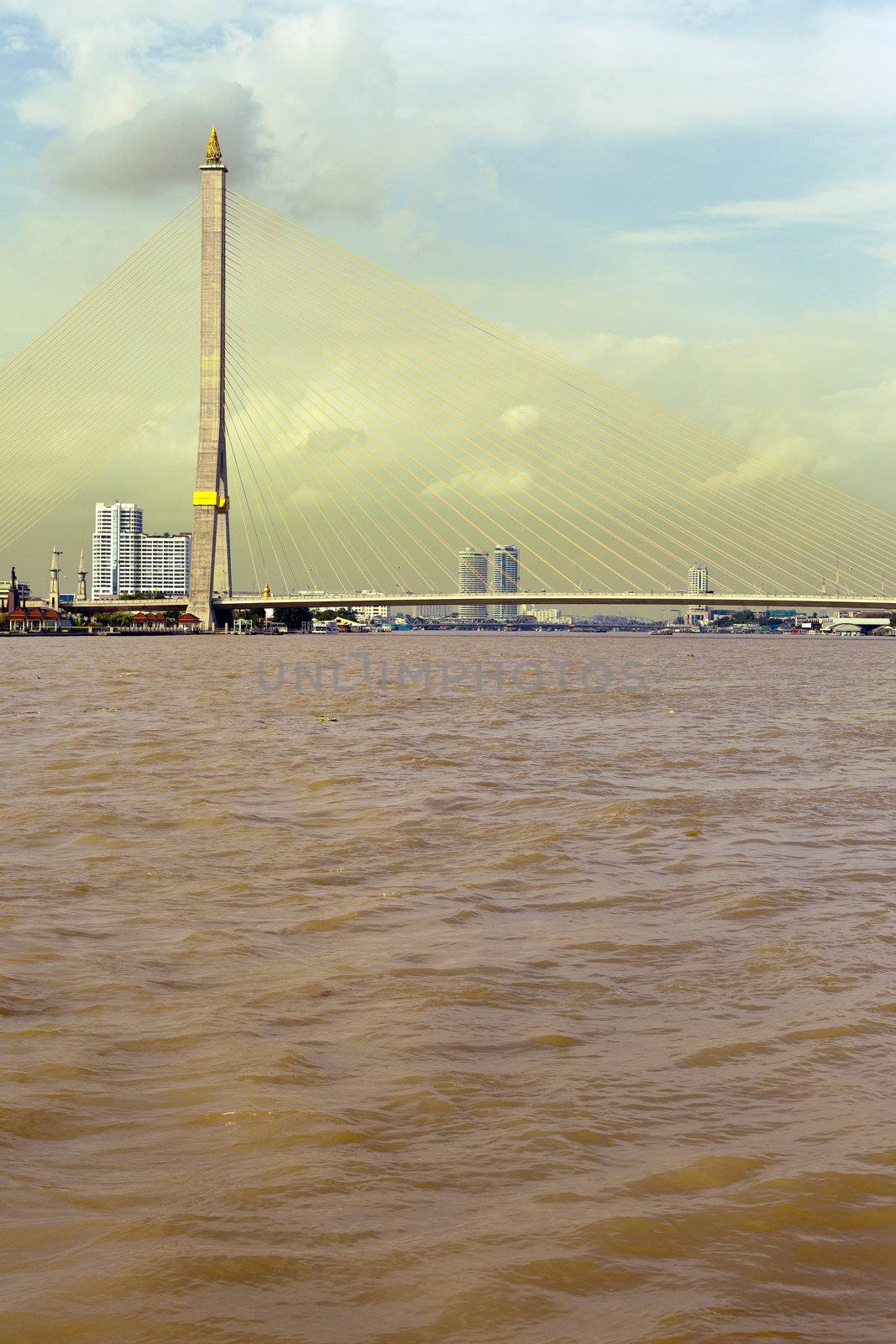 The bridge on a background of the river