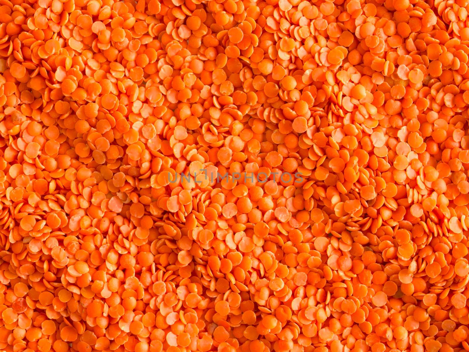 close up of red lentils food background