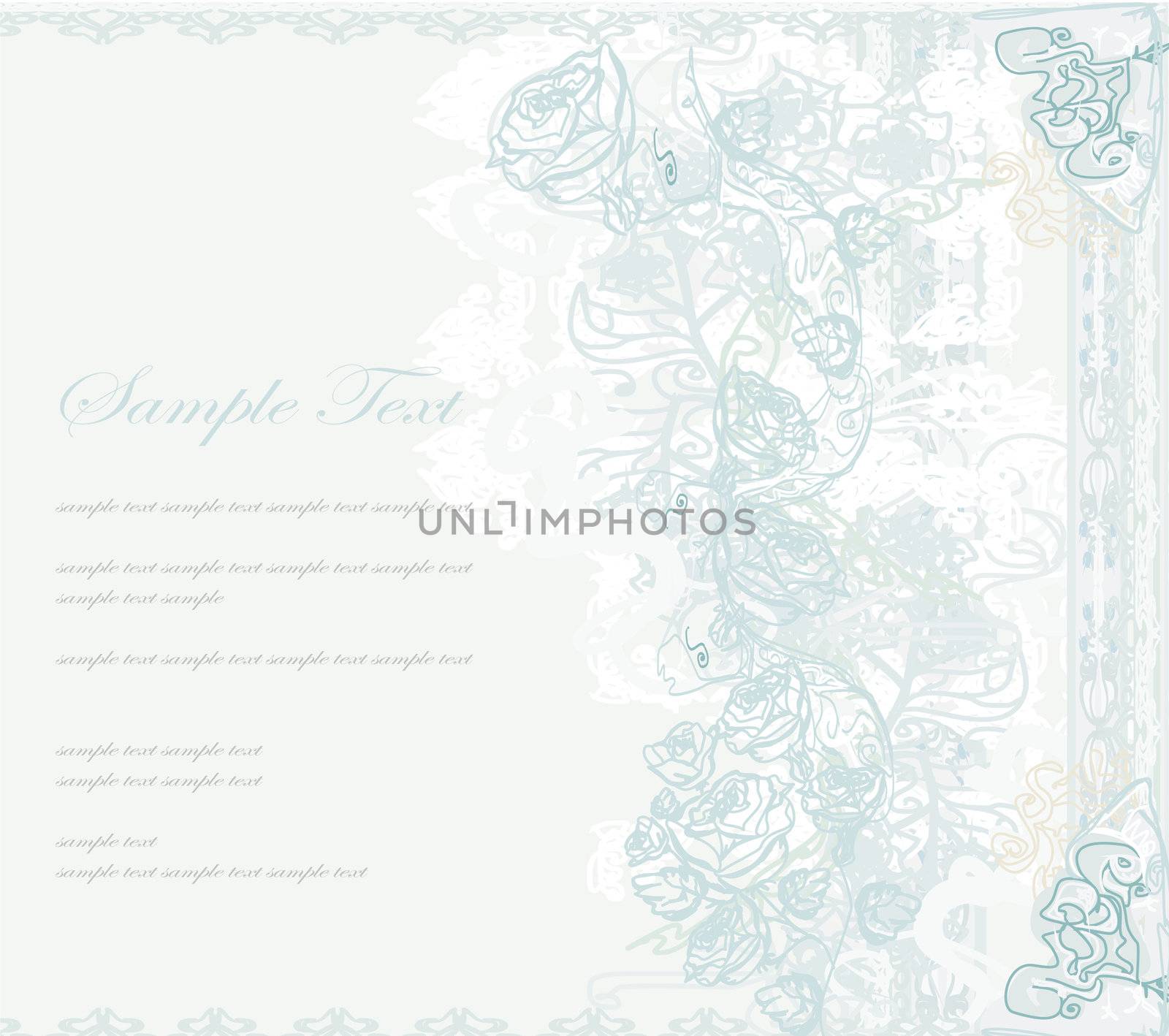 Beautiful flower invitation card