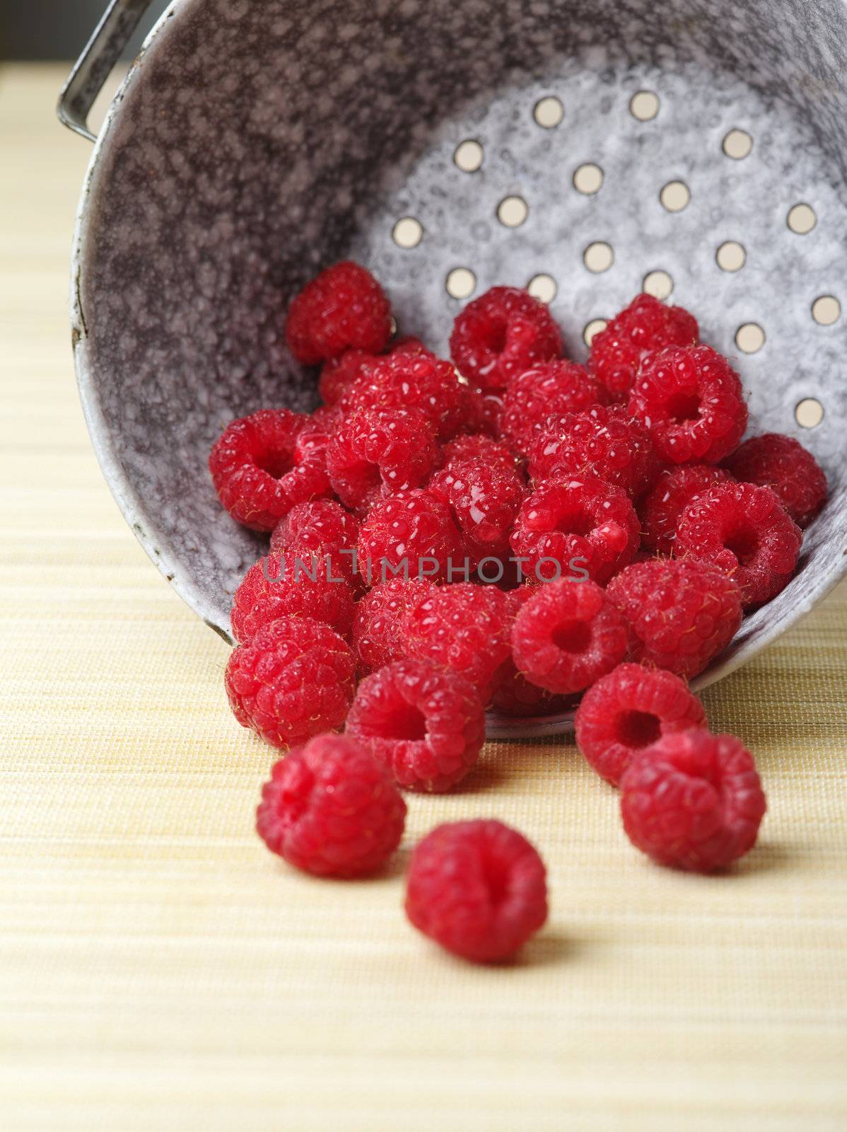 Fresh raspberries by sumners
