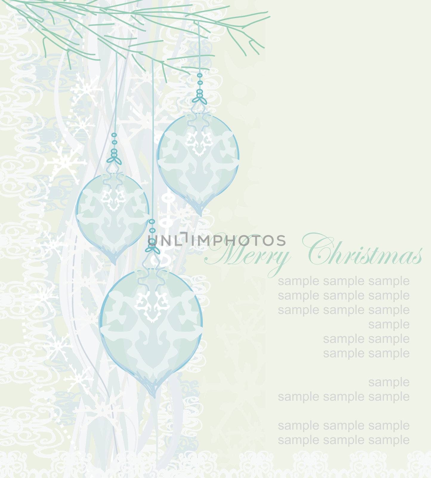 elegant christmas background with baubles