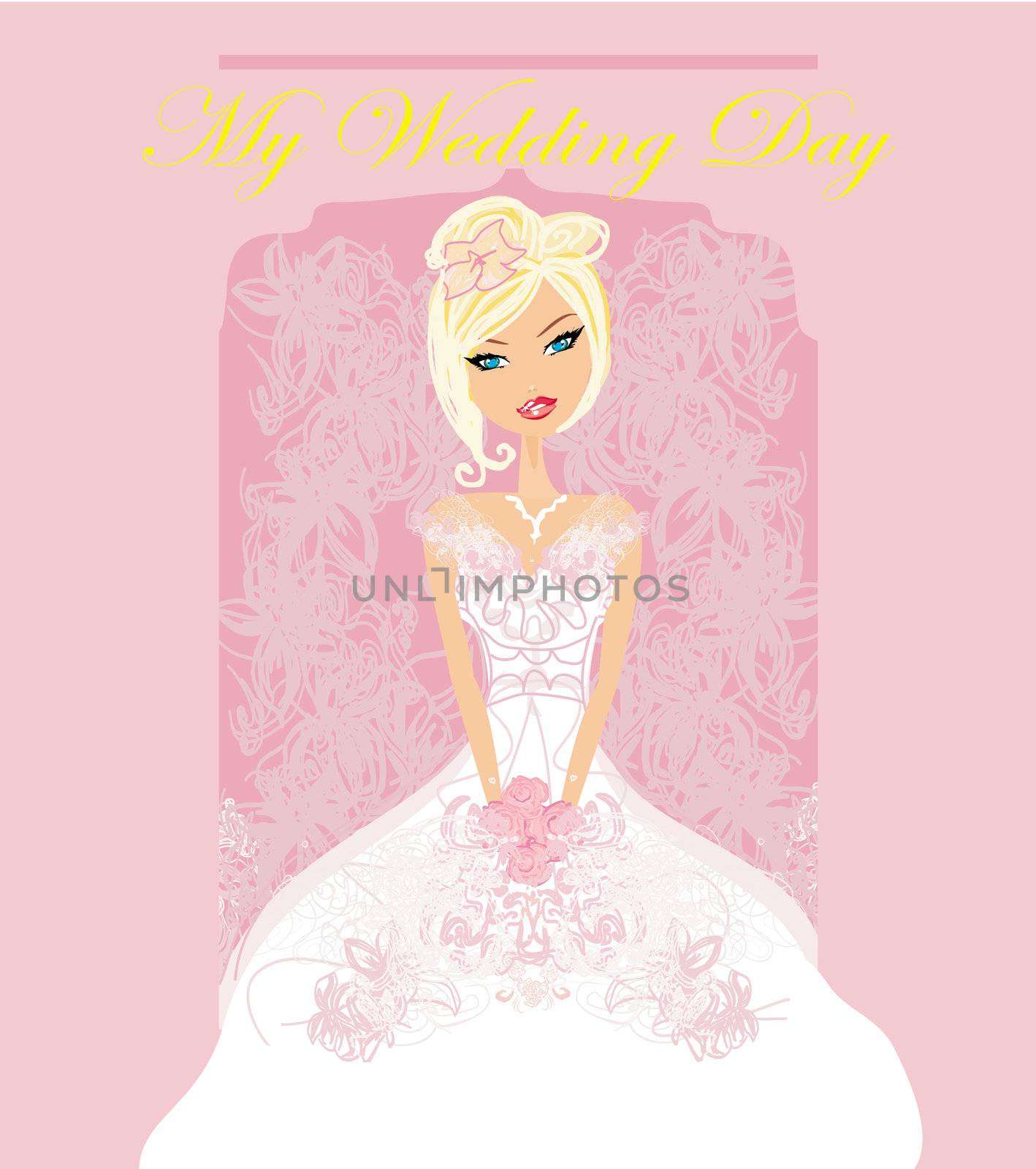 Beautiful bride card