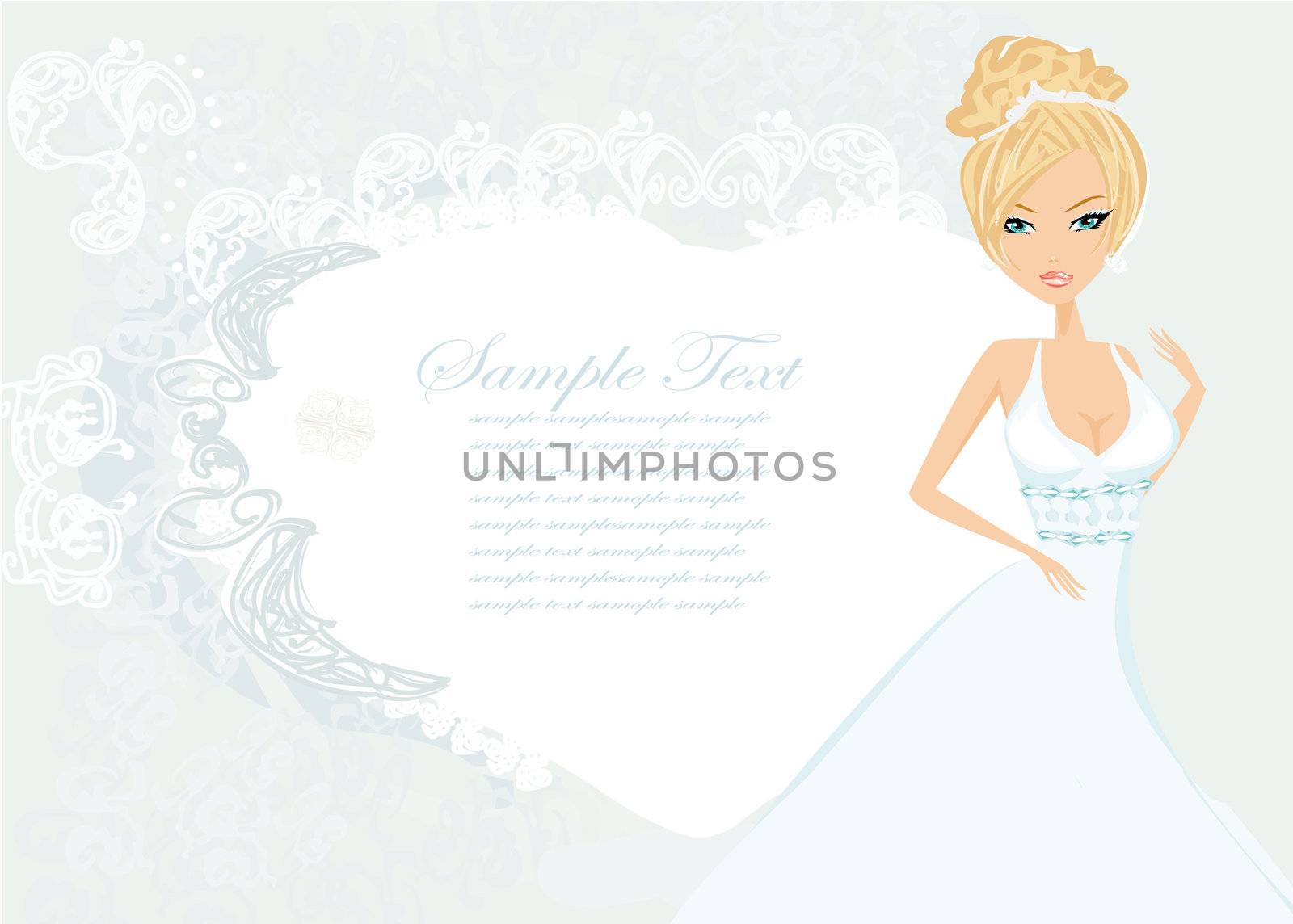 Beautiful bride card