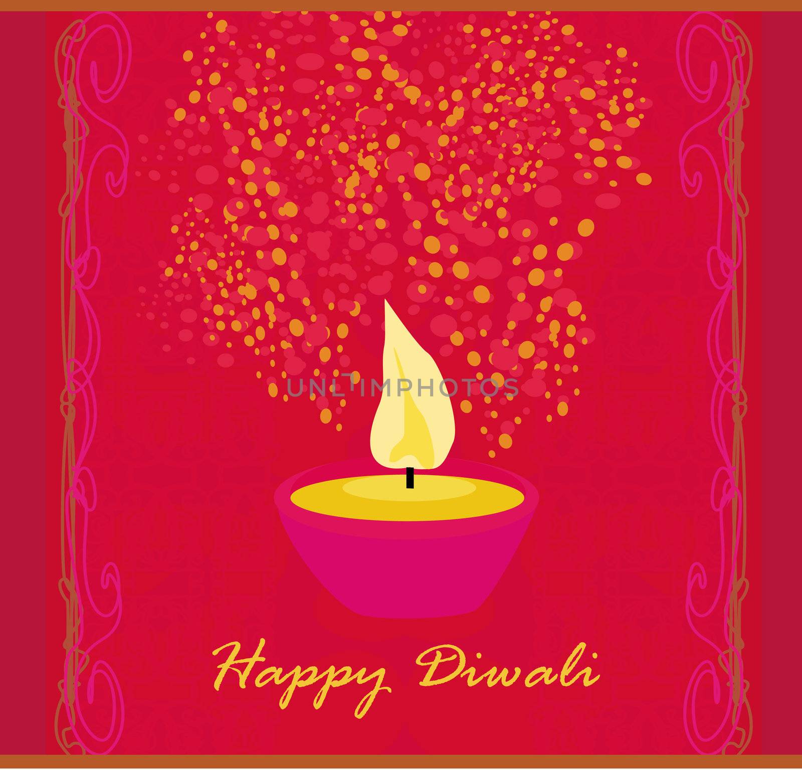 abstract diwali celebration background, vector illustration