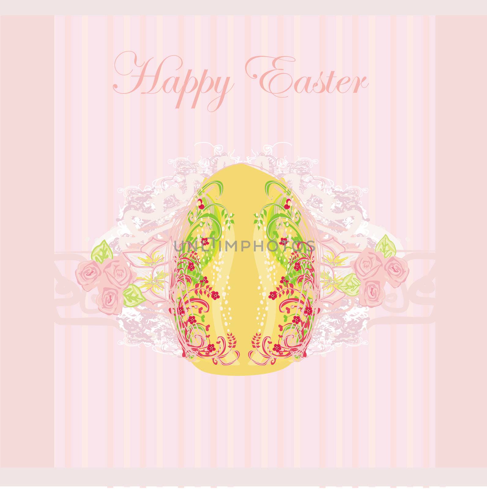 Easter Egg On Grunge Background