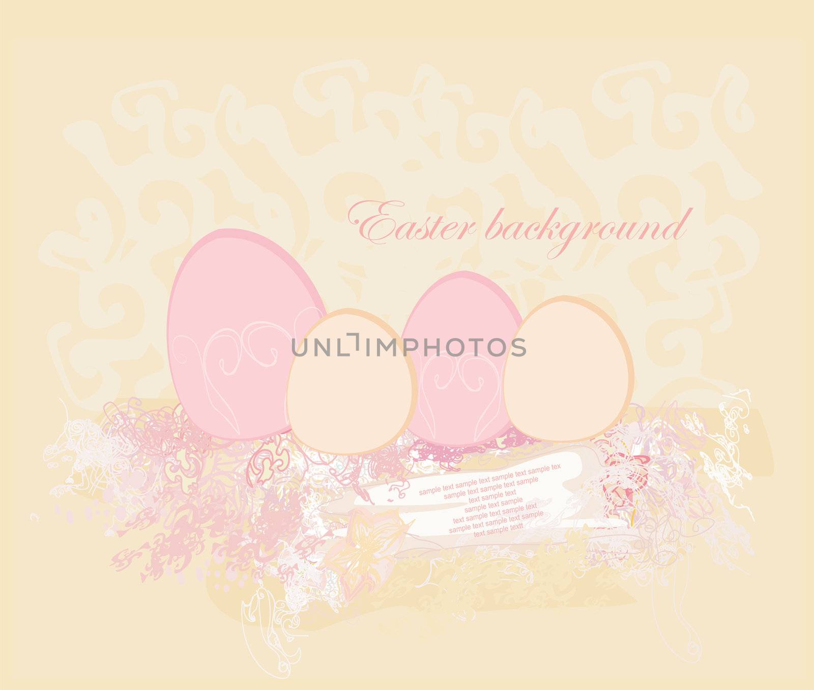 Easter Egg On Grunge Background