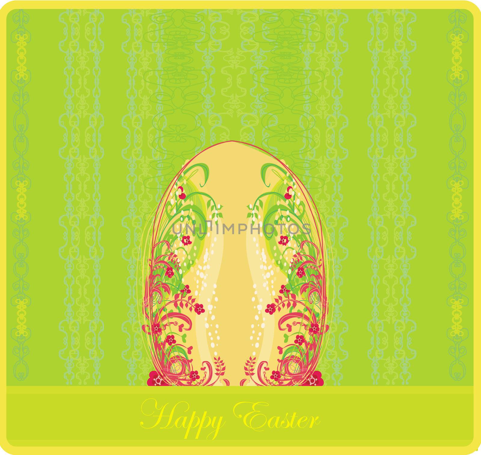 Easter Egg On Grunge Background