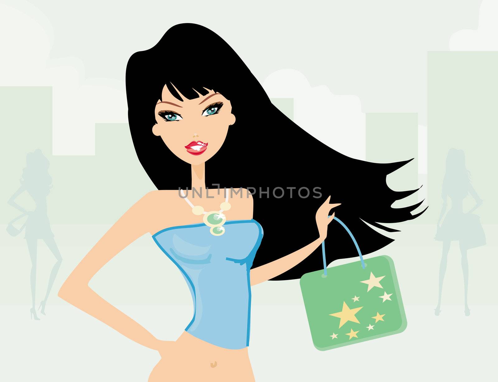fashion girl Shopping