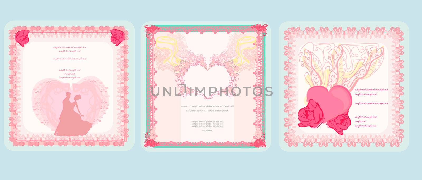 Valentine's day. Vector cards set by JackyBrown