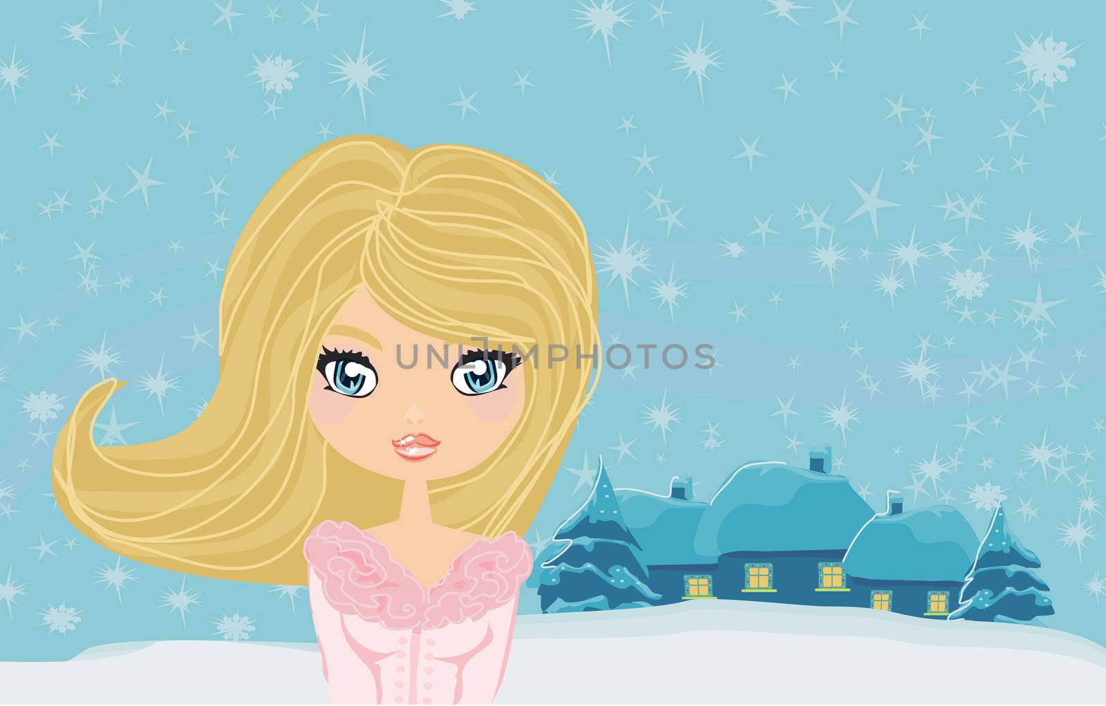 sweet winter girl by JackyBrown