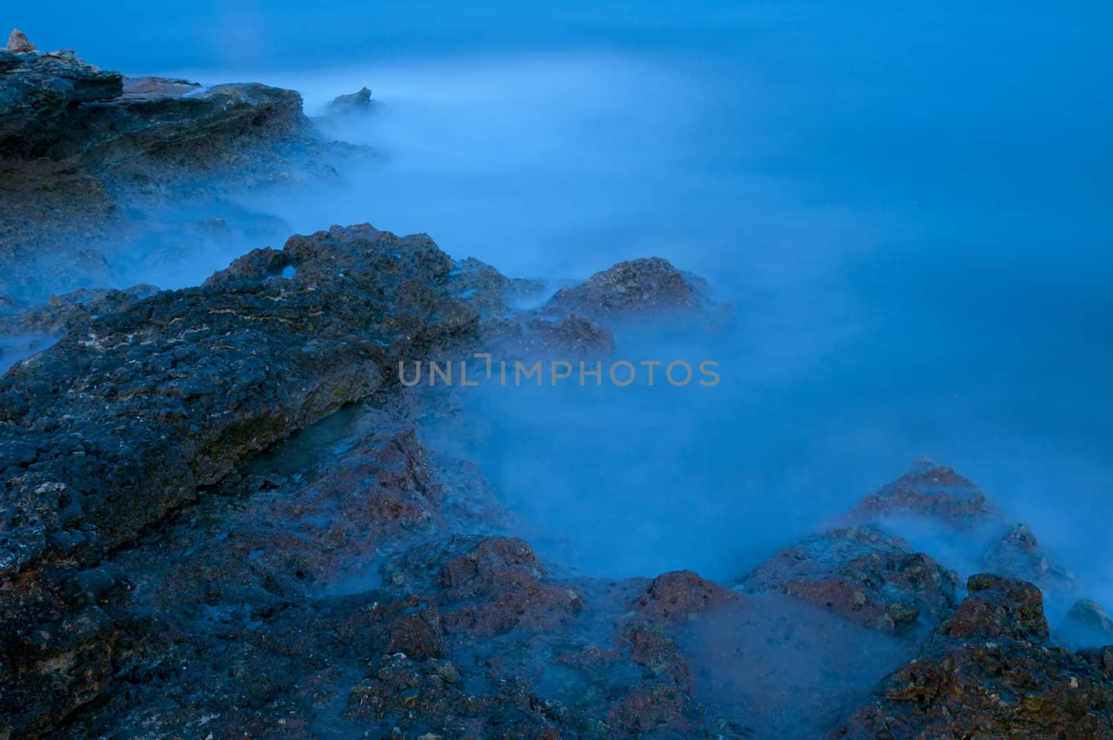 long-exposure photograph of the Costa del Azahar in Spain