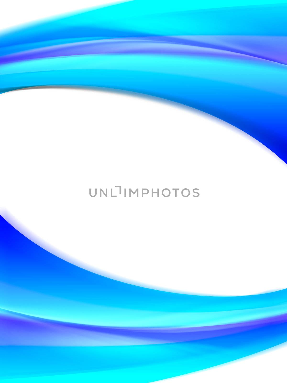 abstract blue frame with lights over white