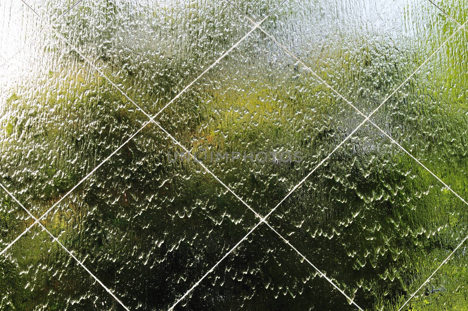 water sliding by the glass - useful as background