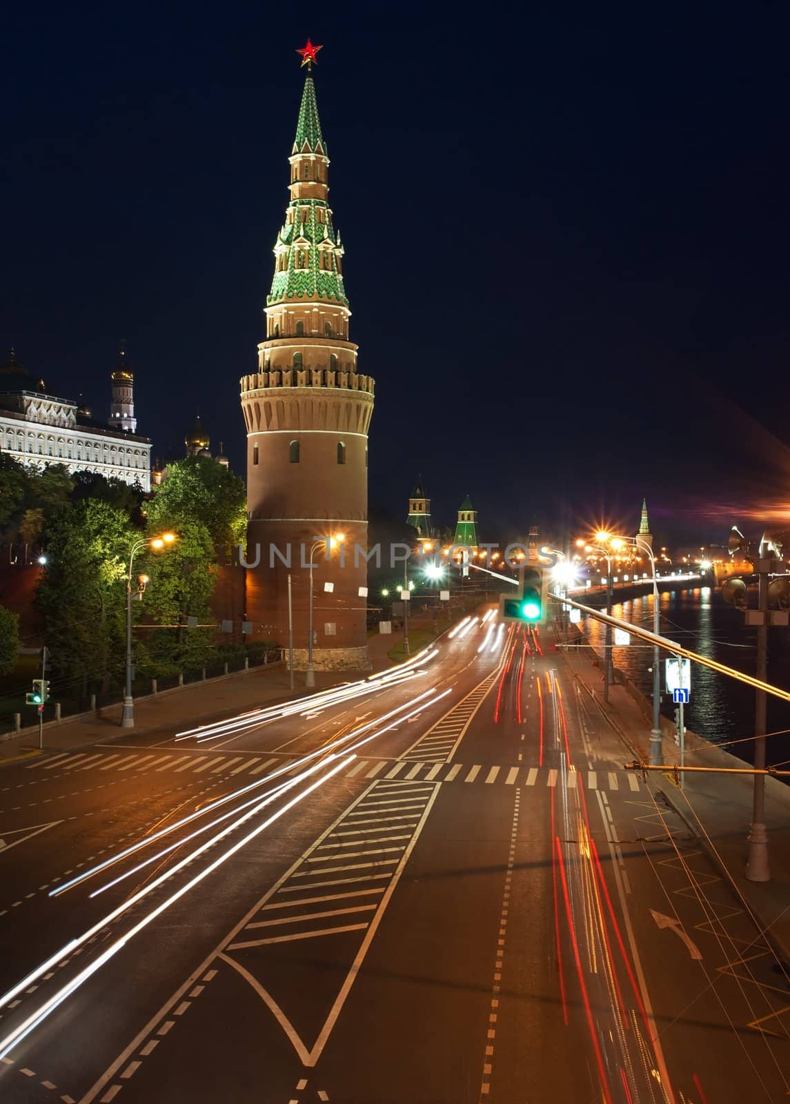 View of Moscow Kremlin in the evening