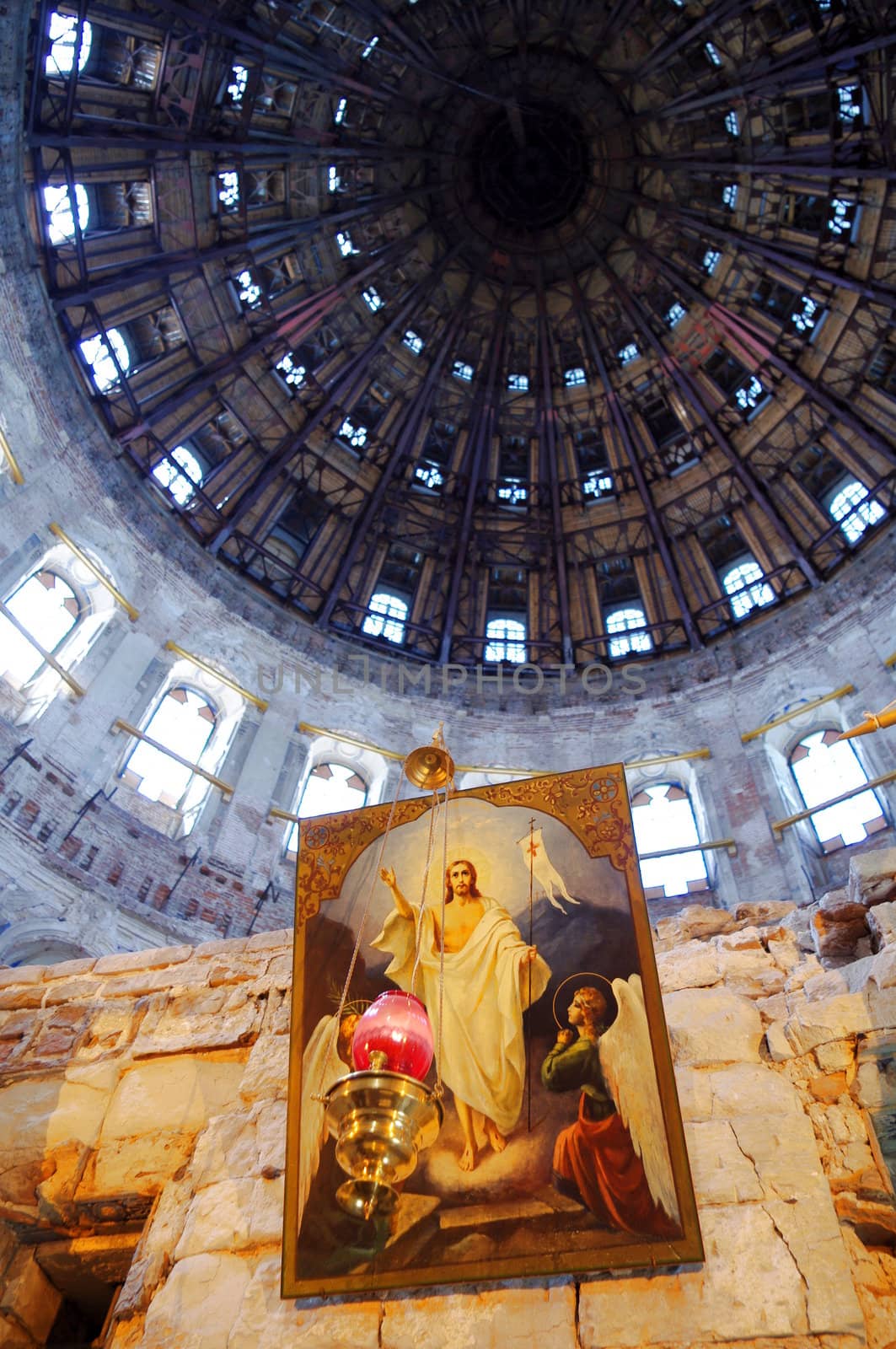 cupola inside Voskresensky church, New Jerusalem monastery - Russia by Stoyanov