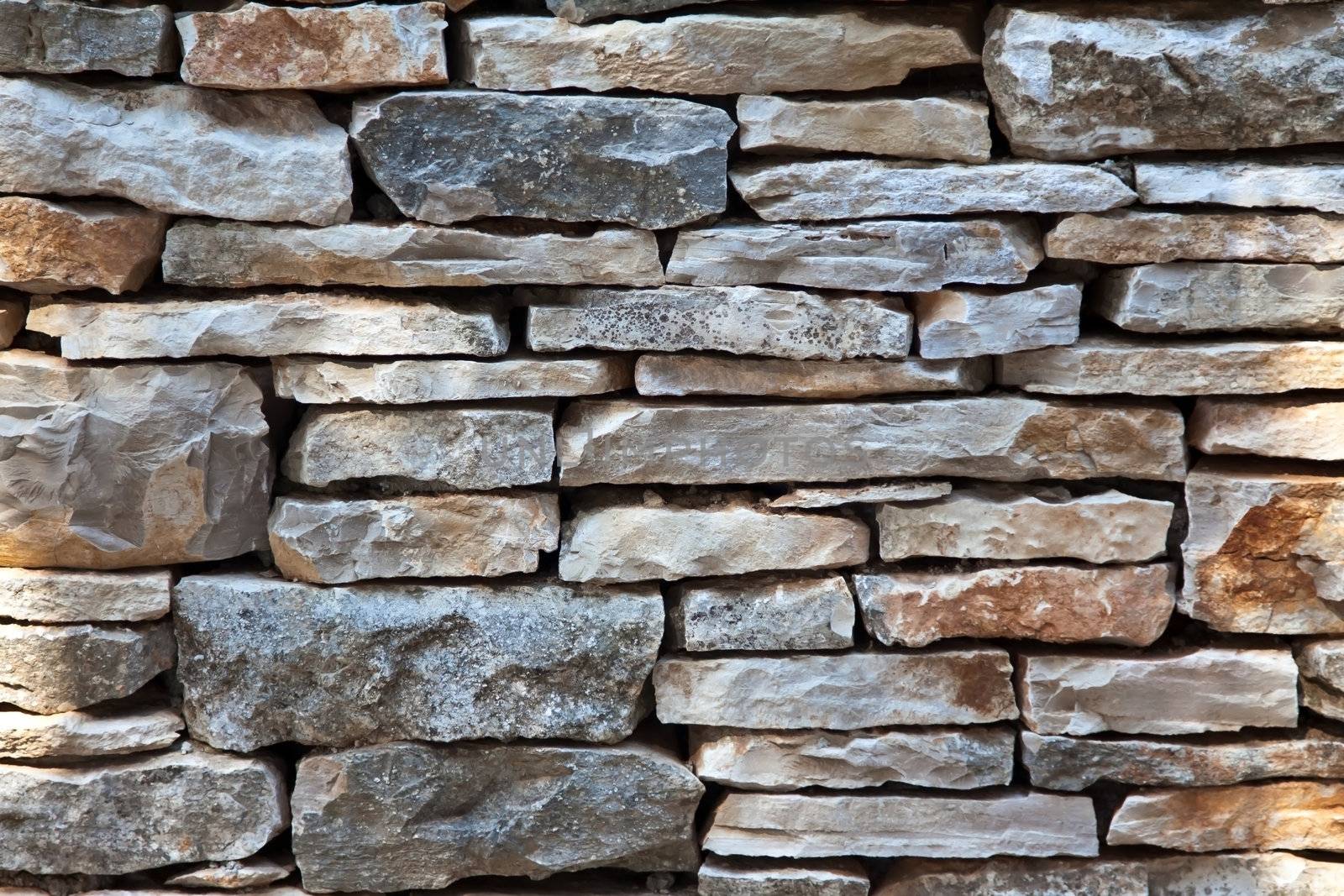 a part of stone wall - details of construction