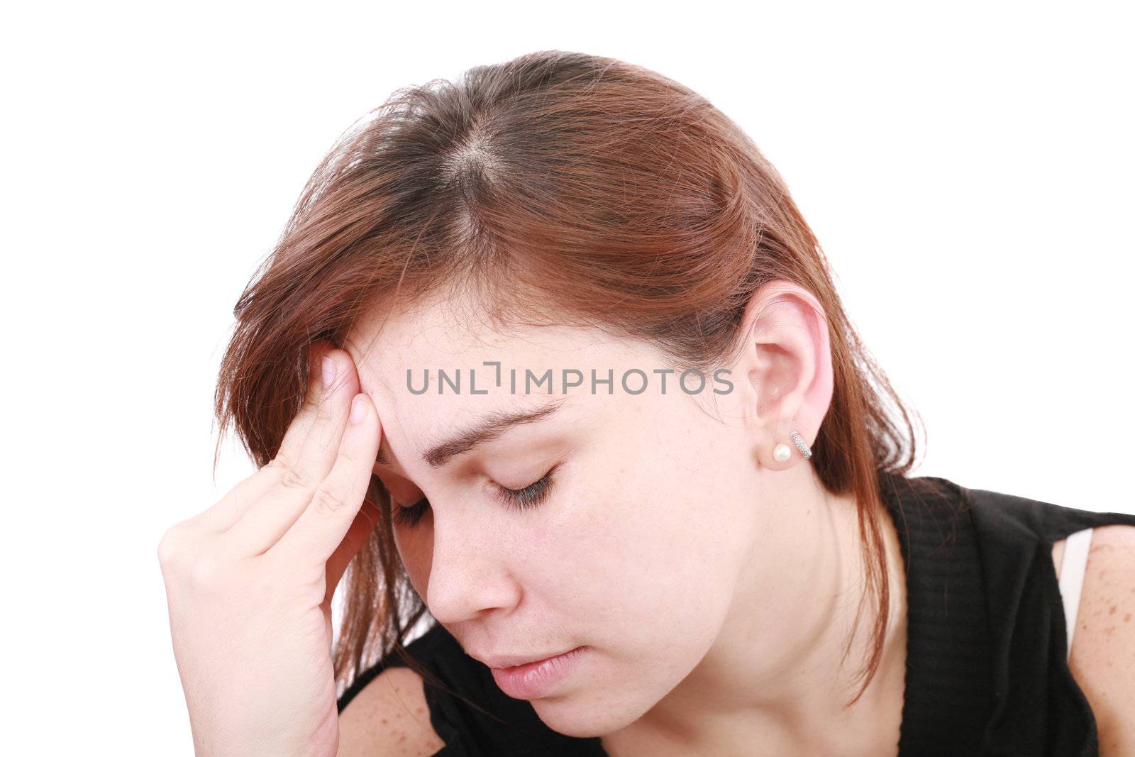 woman having a headache by dacasdo