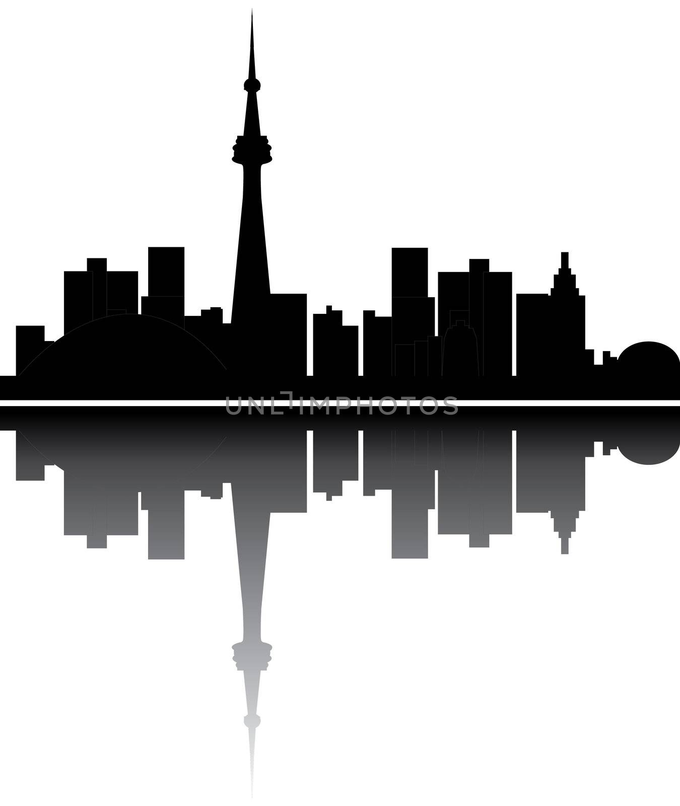 Toronto canada skyline by compuinfoto