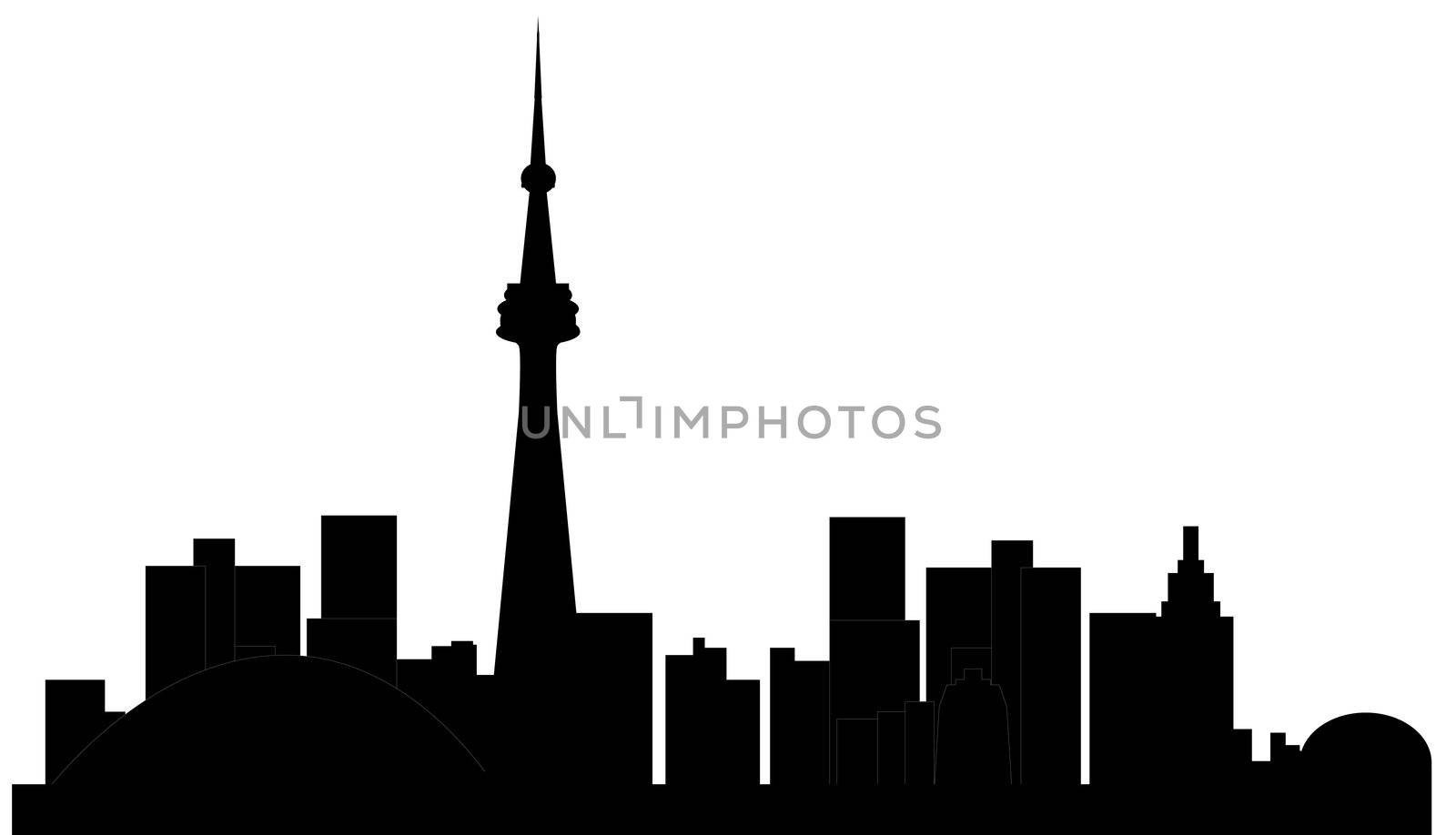 Toronto canada skyline by compuinfoto