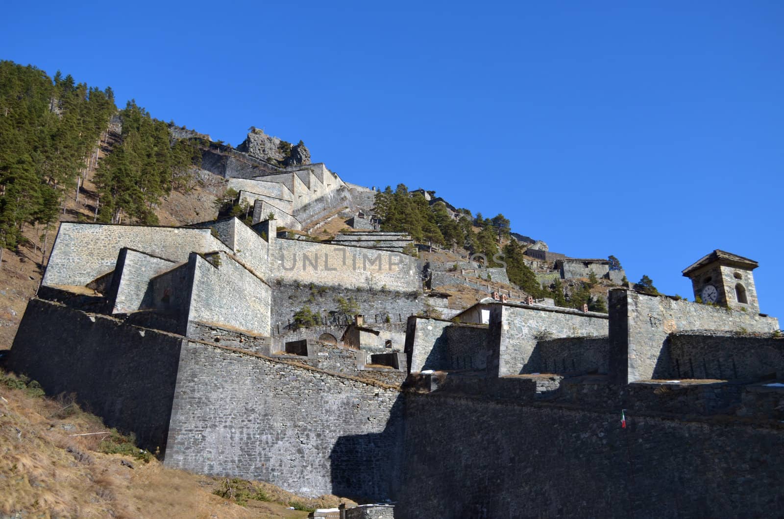 Northern Italy: Fenestrelle fortress, medieval fortification