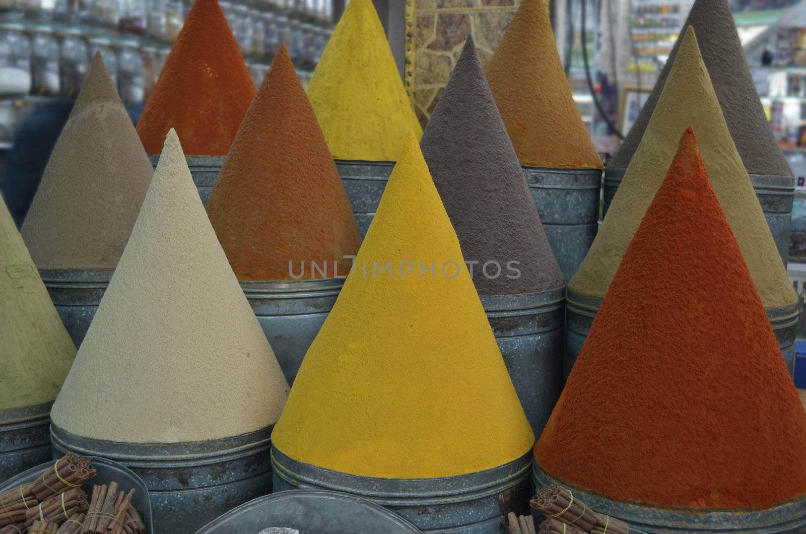 Colorful cones of spices  by artofphoto