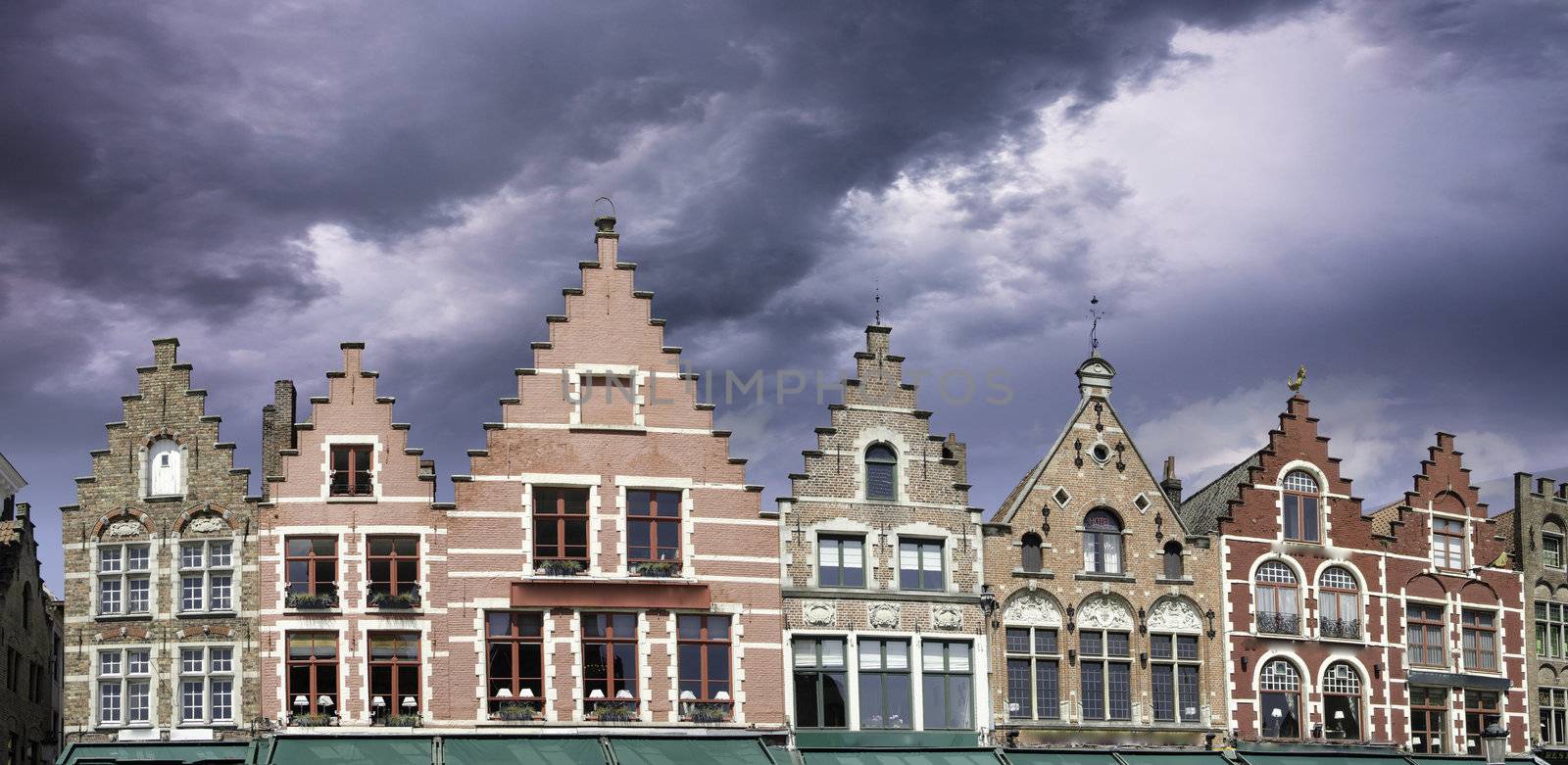 Buildings of Bruges in Belgium by jovannig