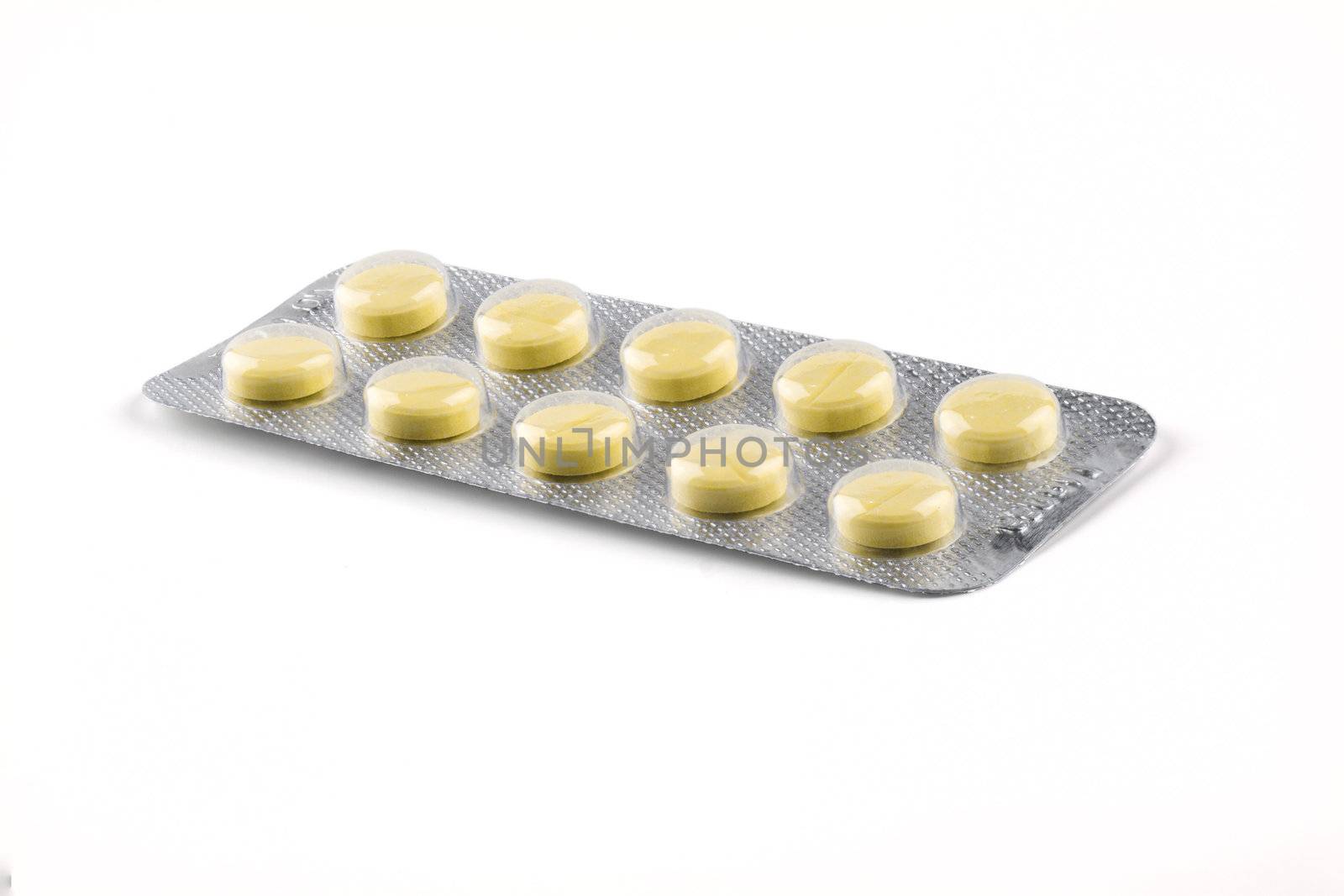 Pills isolated on white background