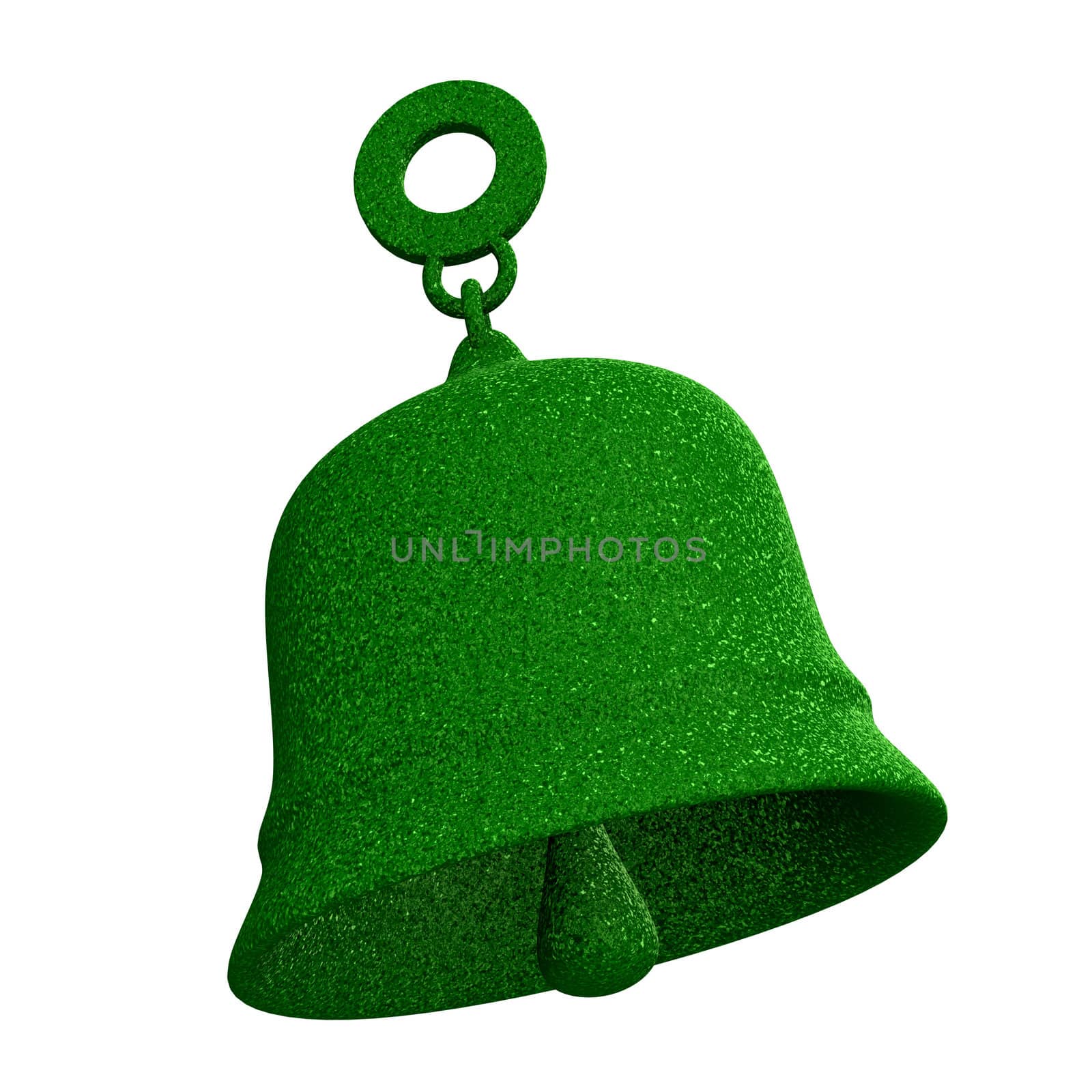 bell in green grass (3D made) 