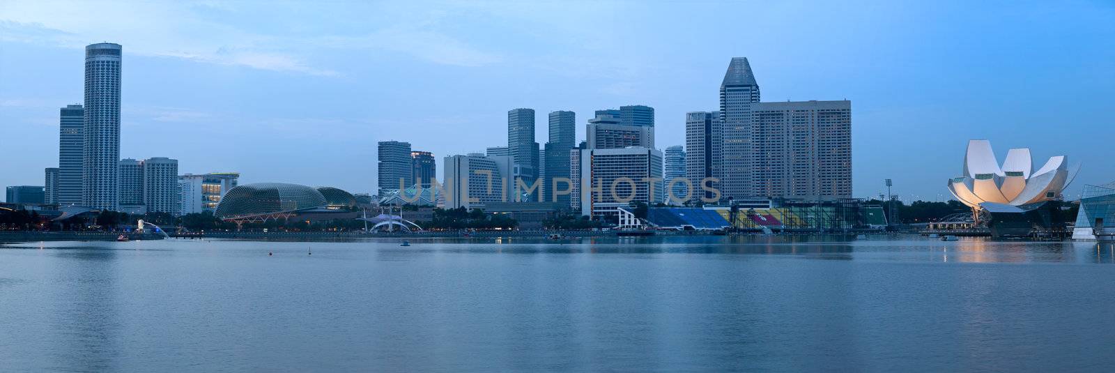 Singapore skyline by dimol