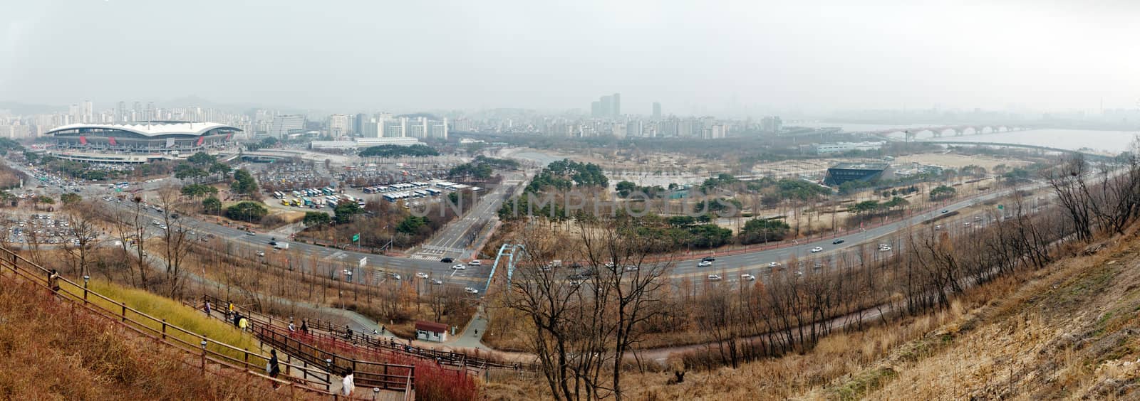 Panoramic view of Seoul by dsmsoft