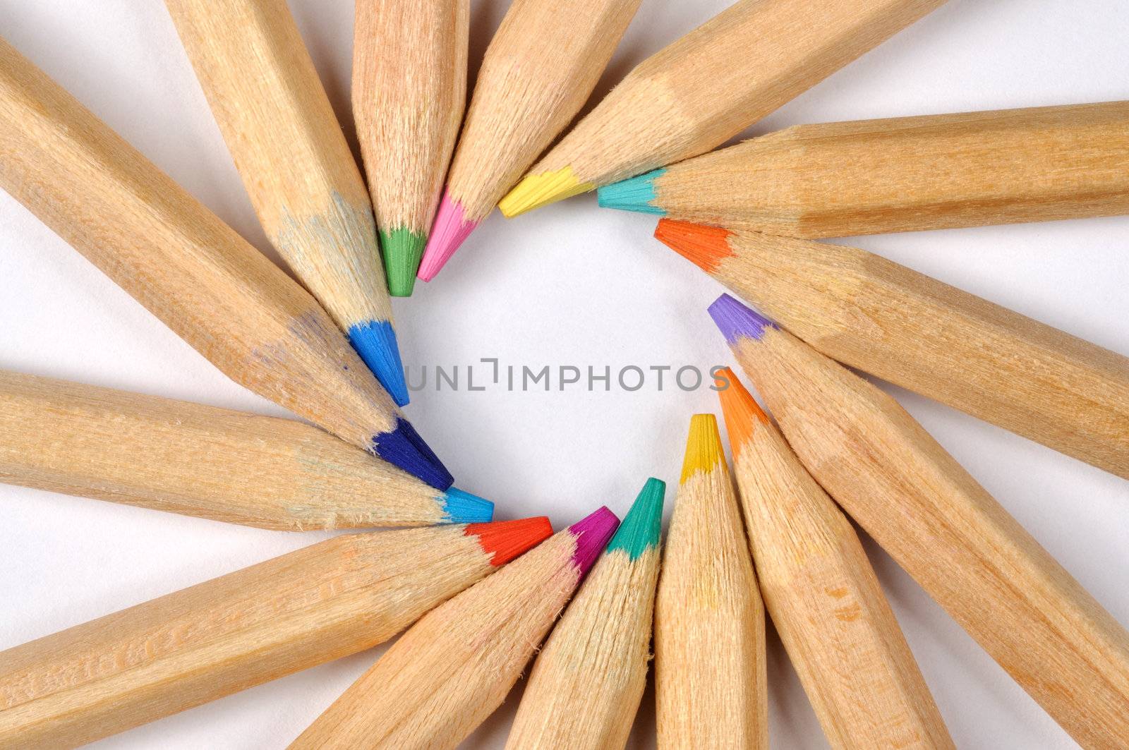 Colored pencils macro, can be used as a background